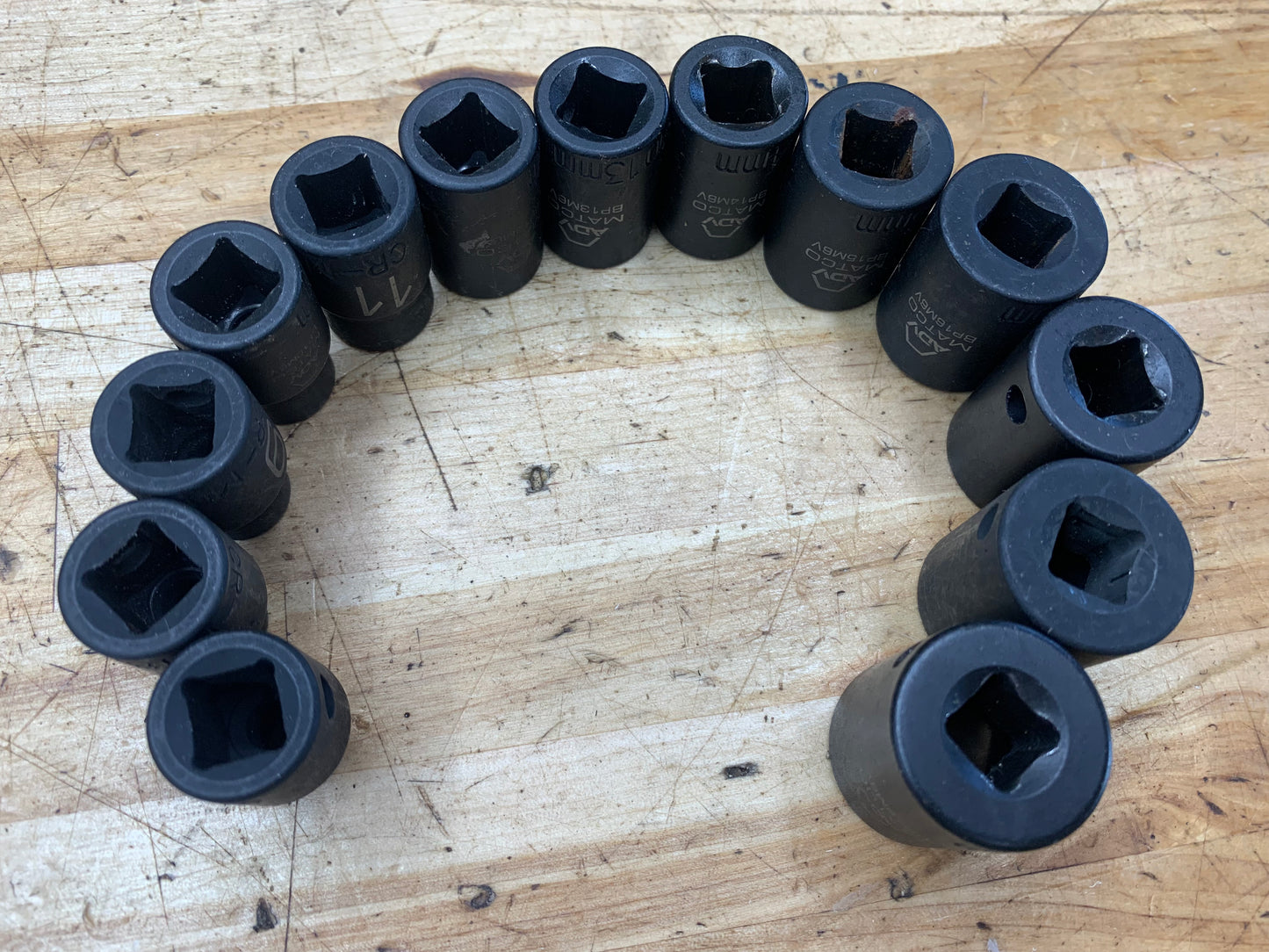 Matco 3/8” Metric Shallow Impact Socket Set 13pc SBPM136V