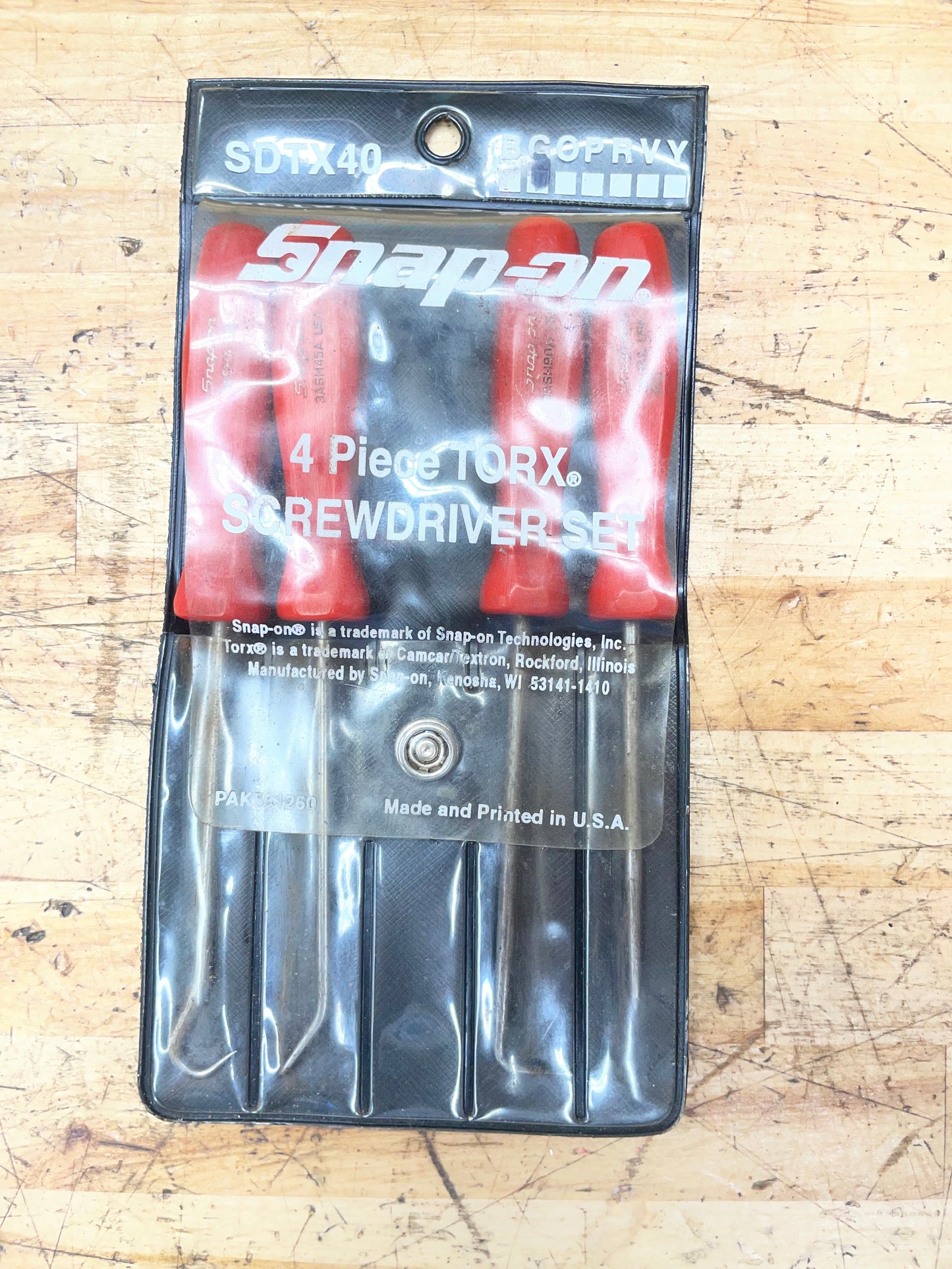 Snap On 4pc Mini Pick Red Hard Handle Pouch Set USA ASA204A