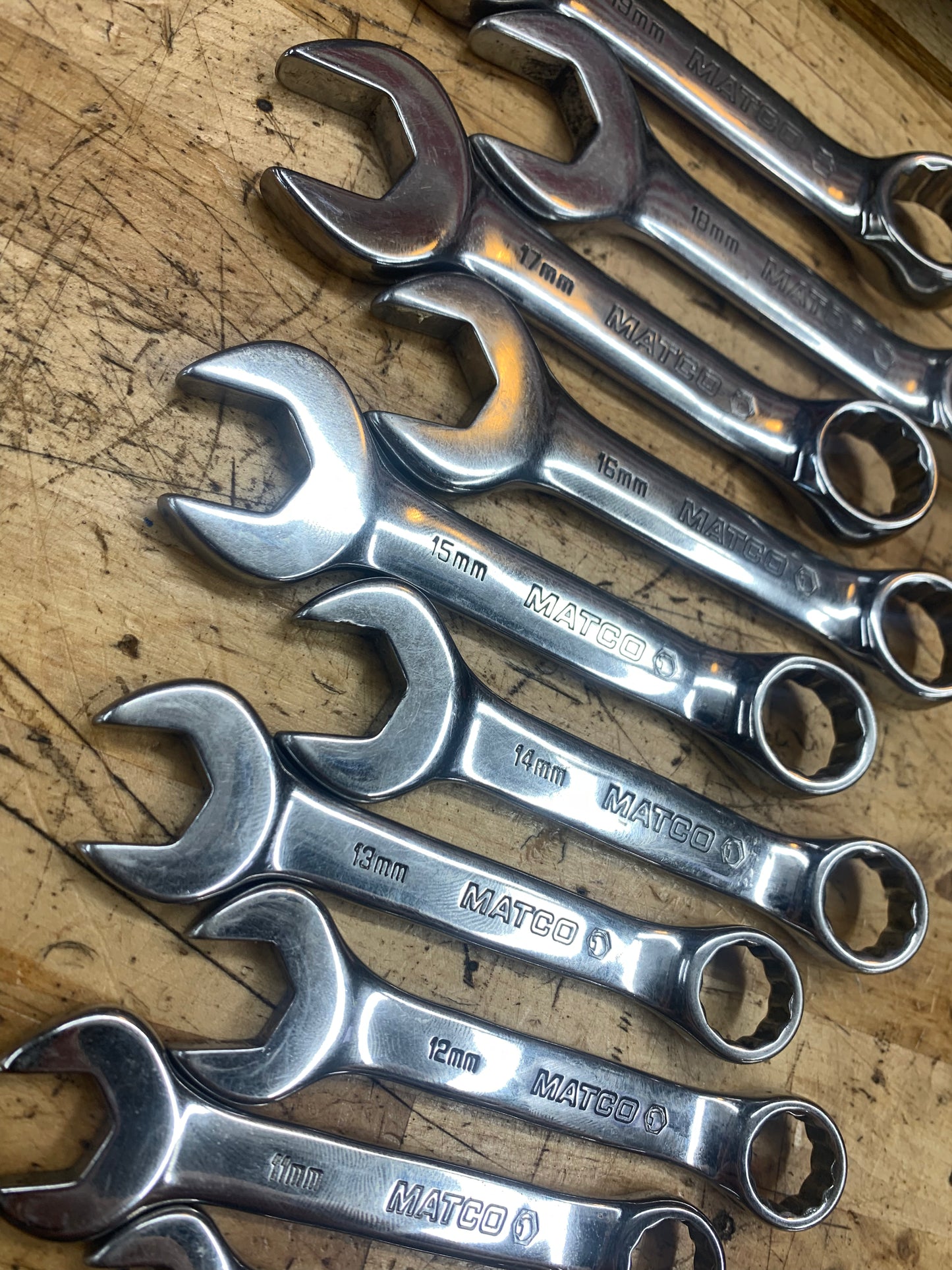 Matco Metric Stubby Wrench Set 10pc USA SRCSM102T