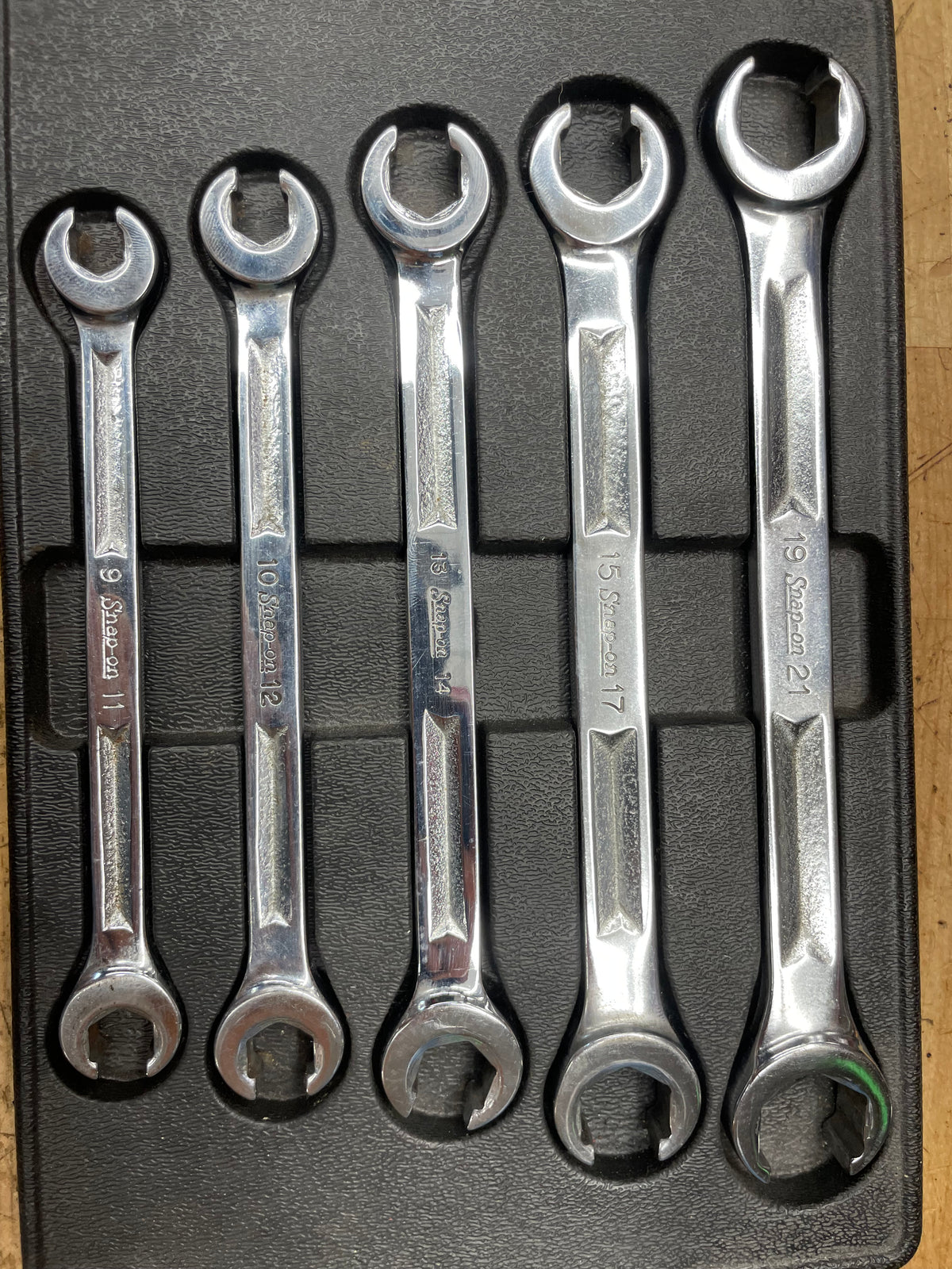 Snap On Metric Flare Wrench Set 5pc Vintage 9-21mm USA
