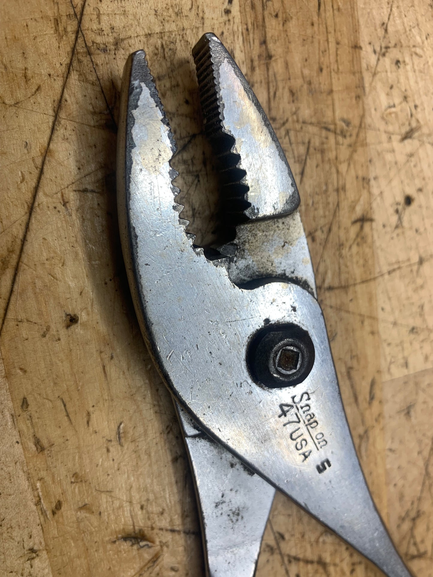 Snap On Vintage Vacuum Grip Slip Joint Pliers USA 47