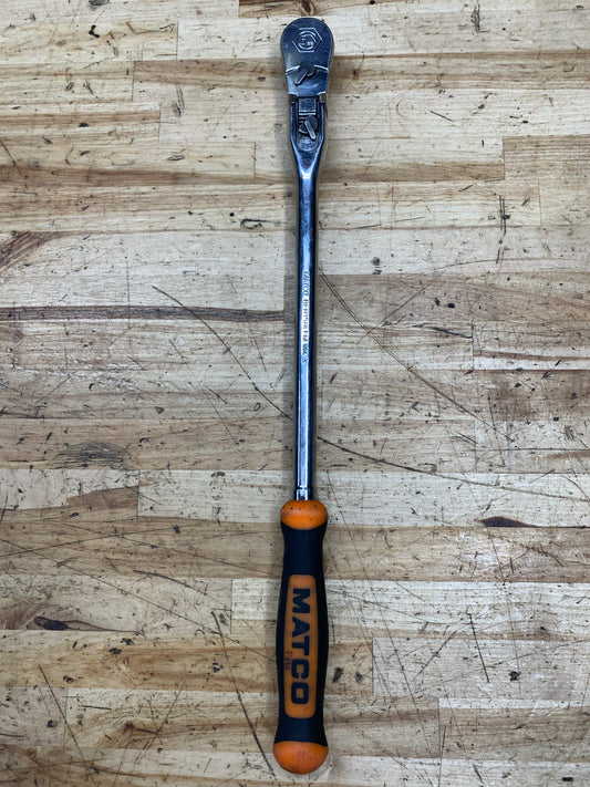 Matco 3/8" Locking Flex Head Long Ratchet USA BFR158LFM