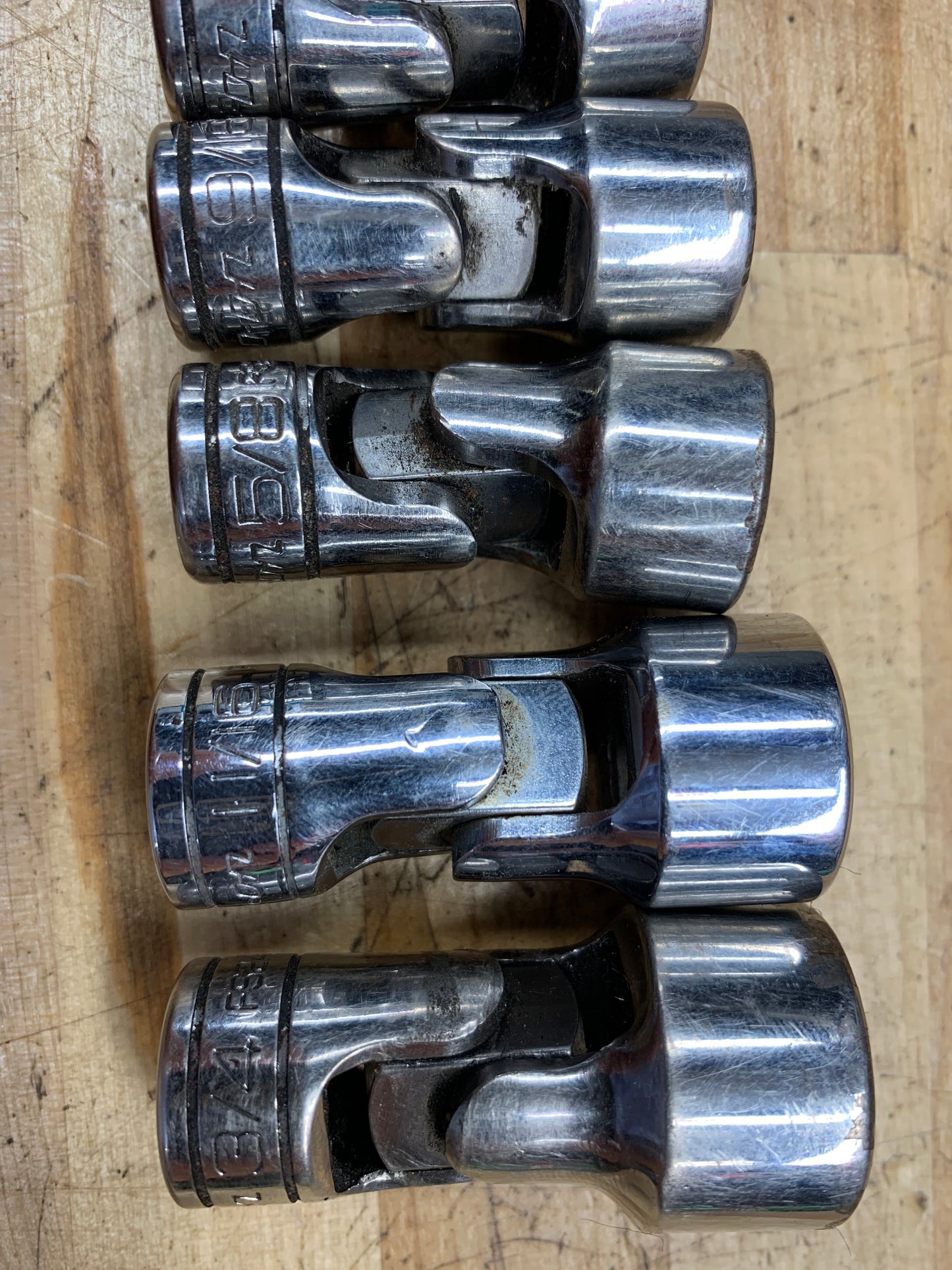 Snap On SAE 3/8” Swivel Universal Socket Set 7pc