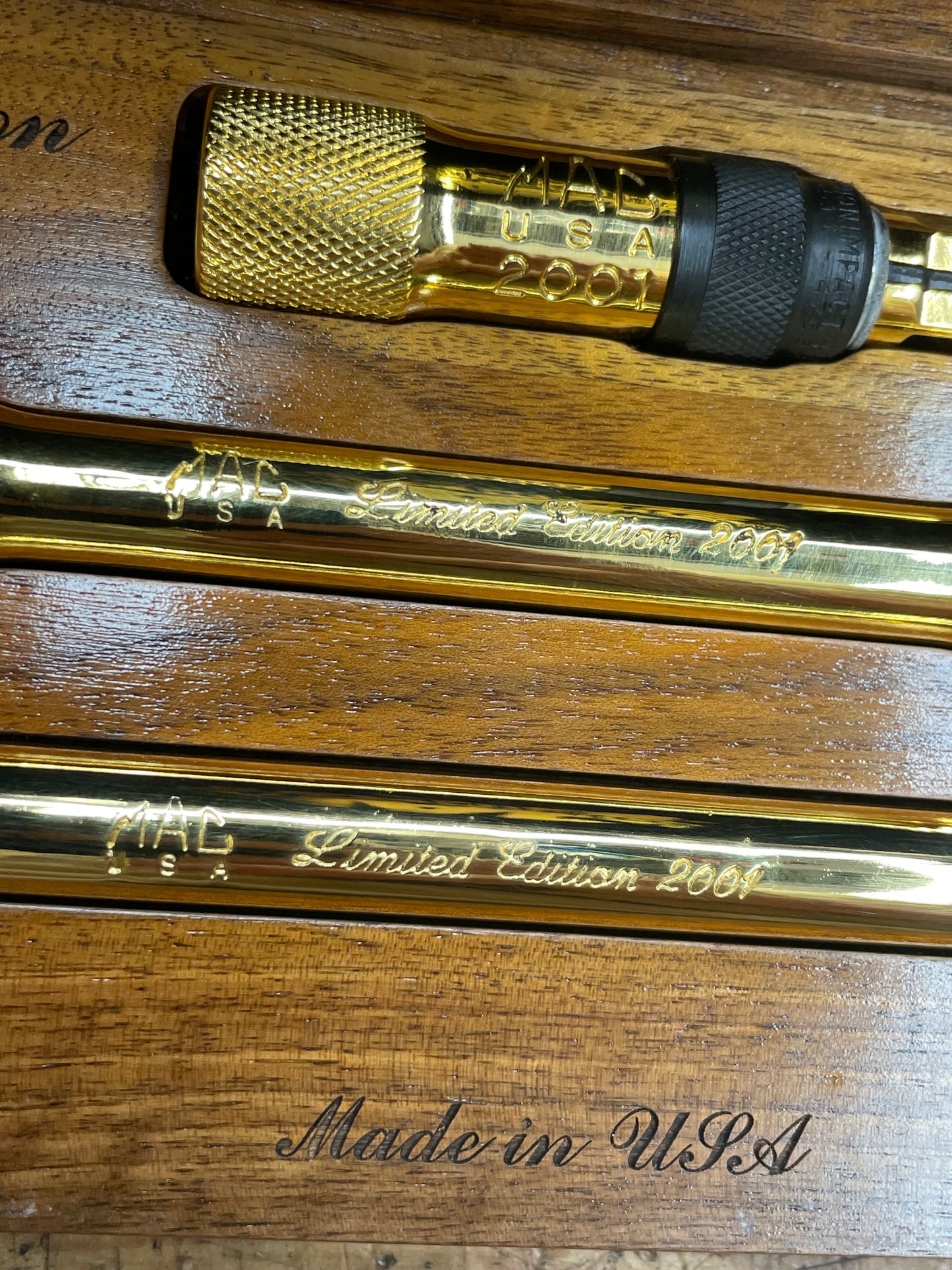 Mac Tools 2001 Limited Edition 24k Gold Plated Locking Extension Set USA 2001GOLD