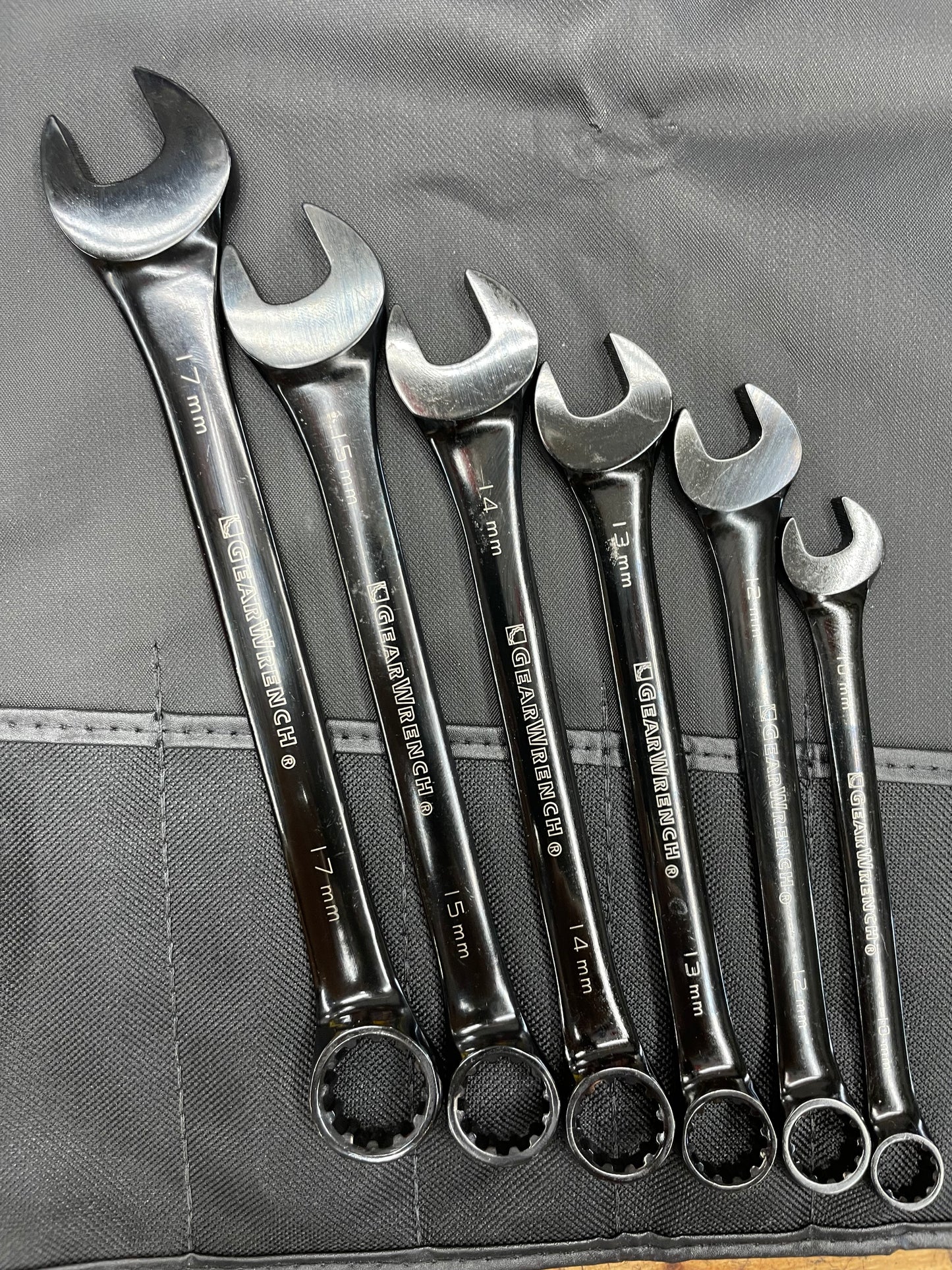 Gearwrench Metric Combo Wrench Set RARE Gloss Black 6pc 10-17mm BRAND NEW