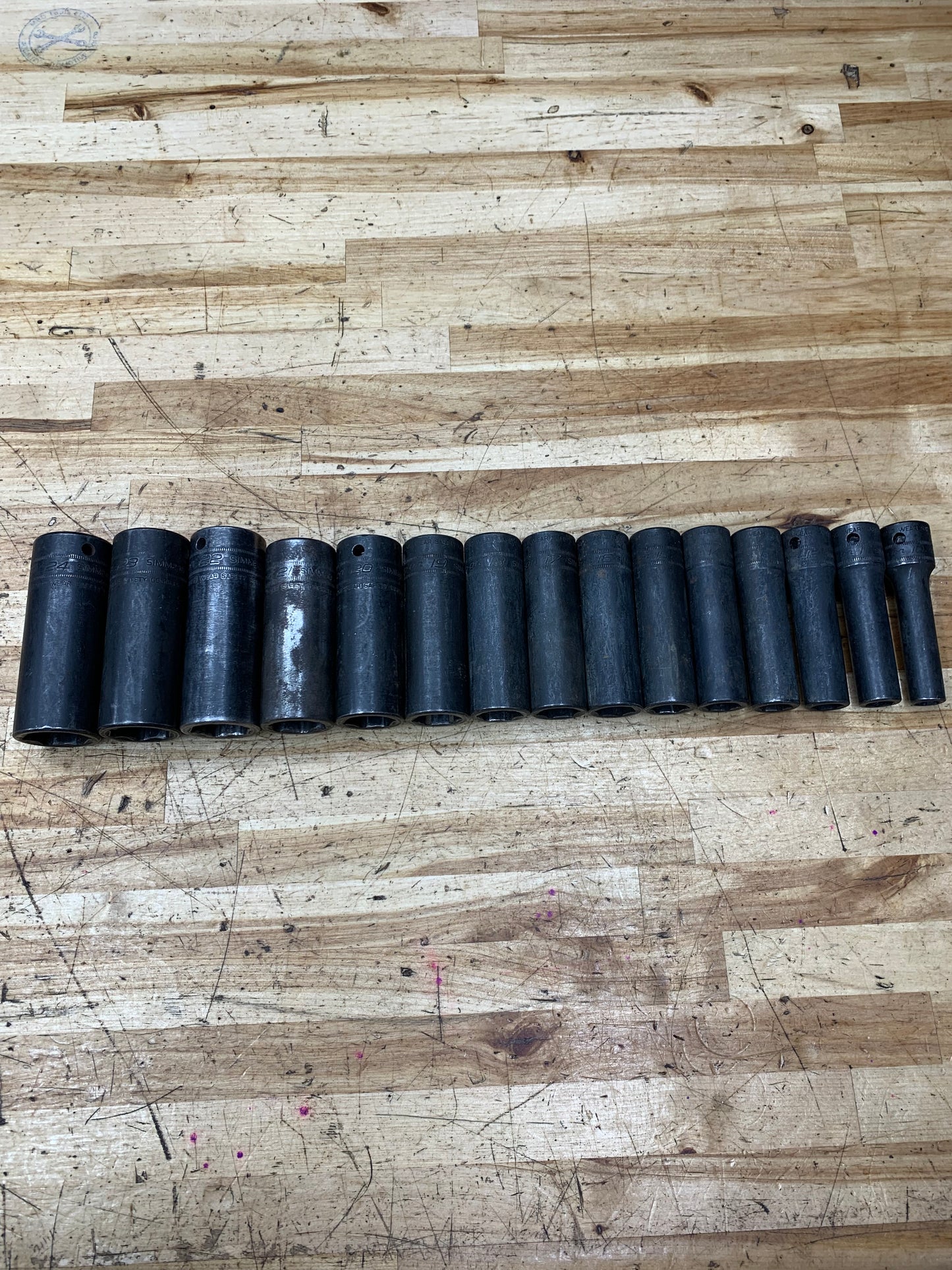 Snap On 1/2" Metric Deep Impact Socket Set 10-24mm USA 15pc 315SIMMYA