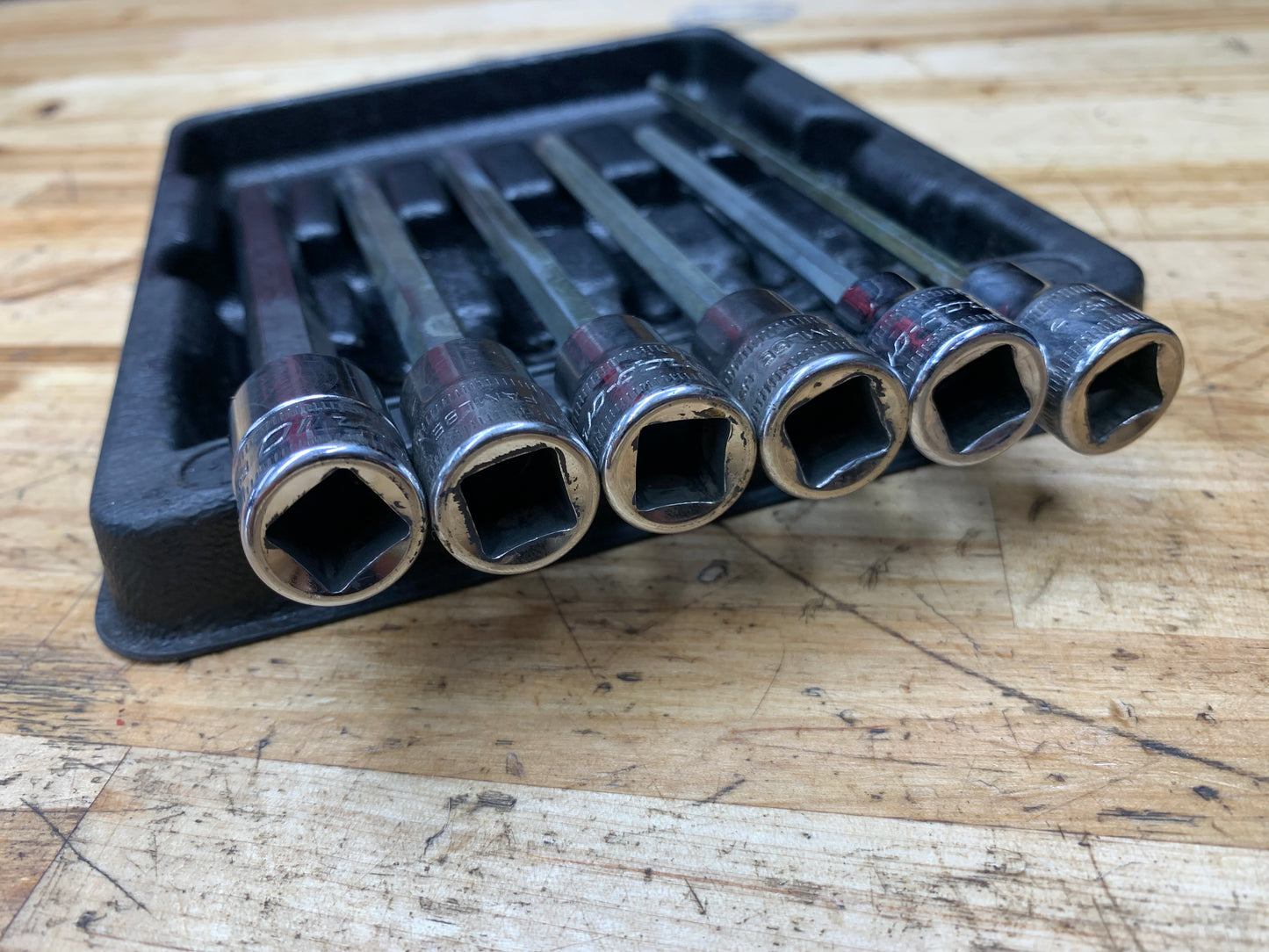 Snap On Metric Hex Key Socket Set 3/8" Extra Long 6pc USA 206EFAML