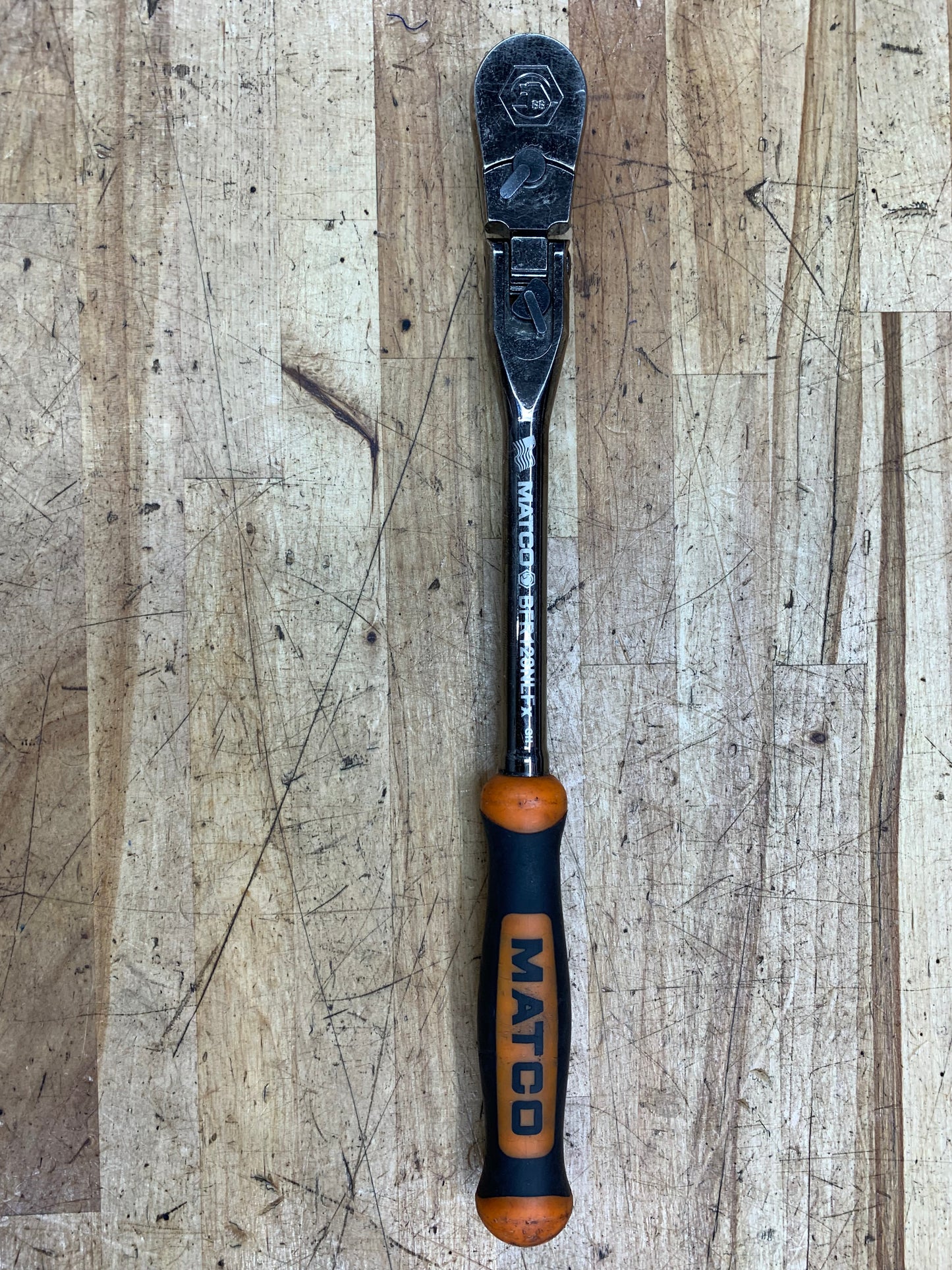 Matco 3/8" Locking Flex Head Ratchet 88 Fine Tooth Orange BFR128NLFx USA