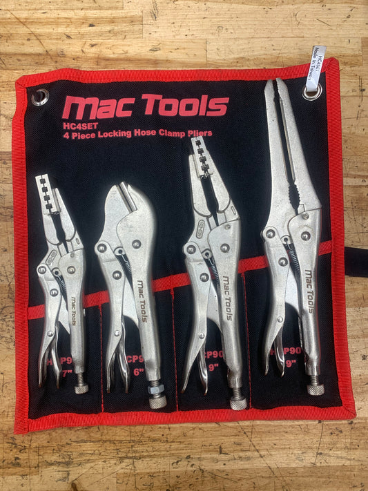 Mac 4pc Locking Hose Clamp Plier Set HC4SET