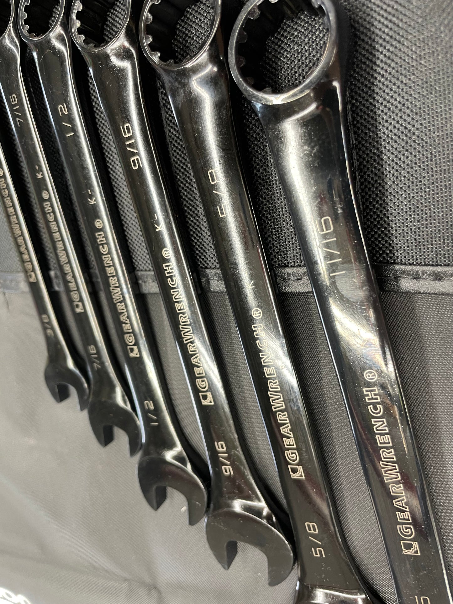 Gearwrench SAE Combo Wrench Set RARE Gloss Black 6pc 3/8”-11/16” BRAND NEW