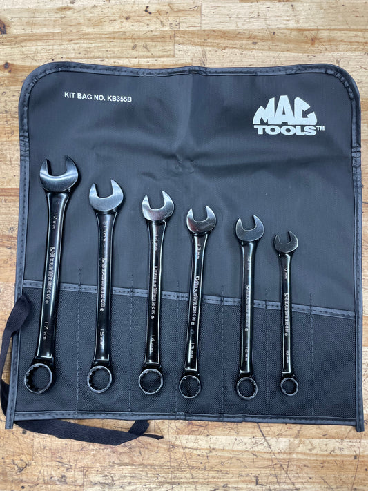 Gearwrench Metric Combo Wrench Set RARE Gloss Black 6pc 10-17mm BRAND NEW