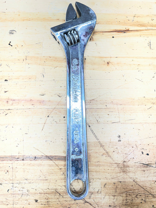 Snap On 12” Adjustable Wrench USA AD12