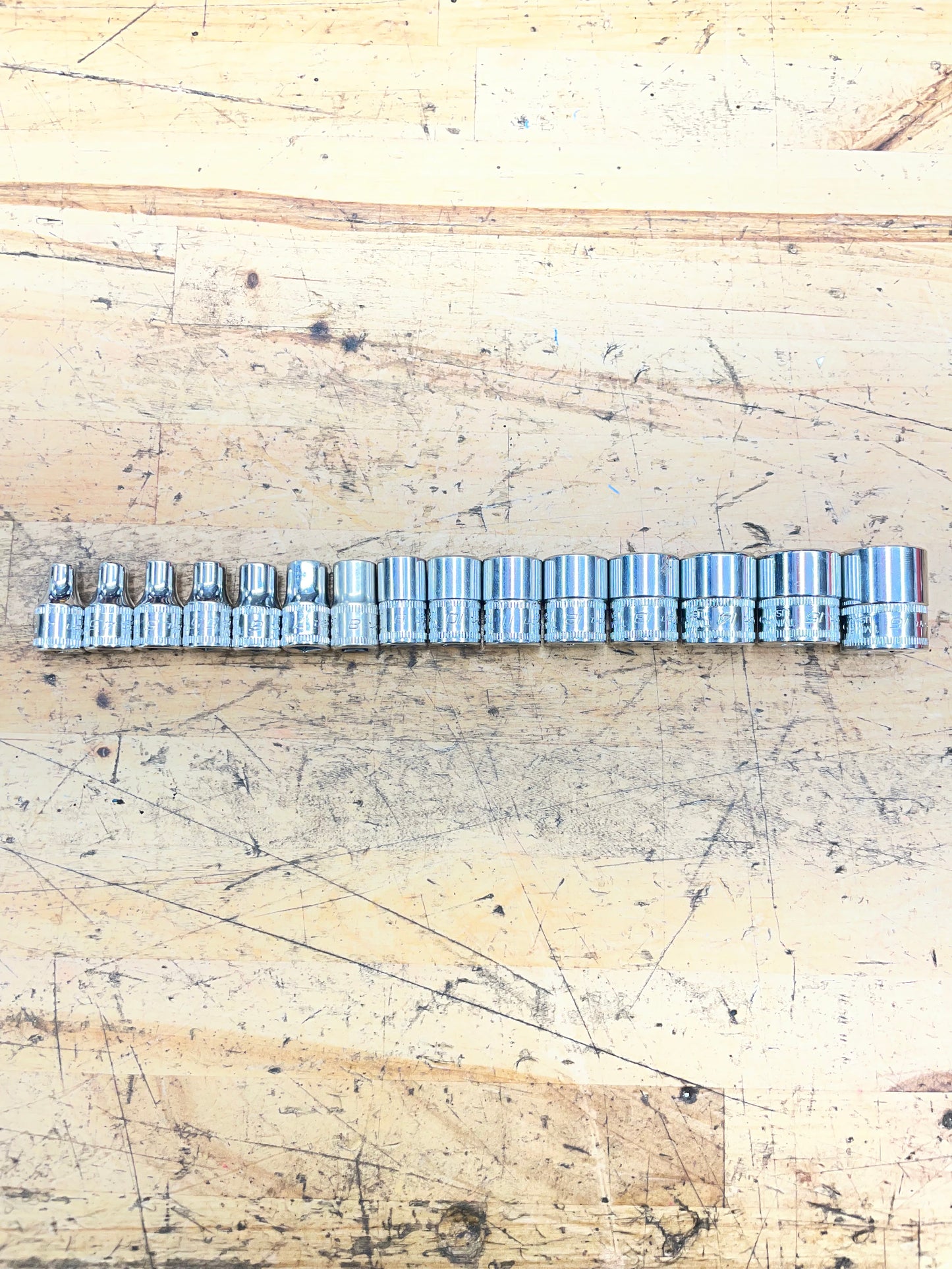 Snap On 1/4” Metric Shallow Socket Set 15pc 4-16mm USA
