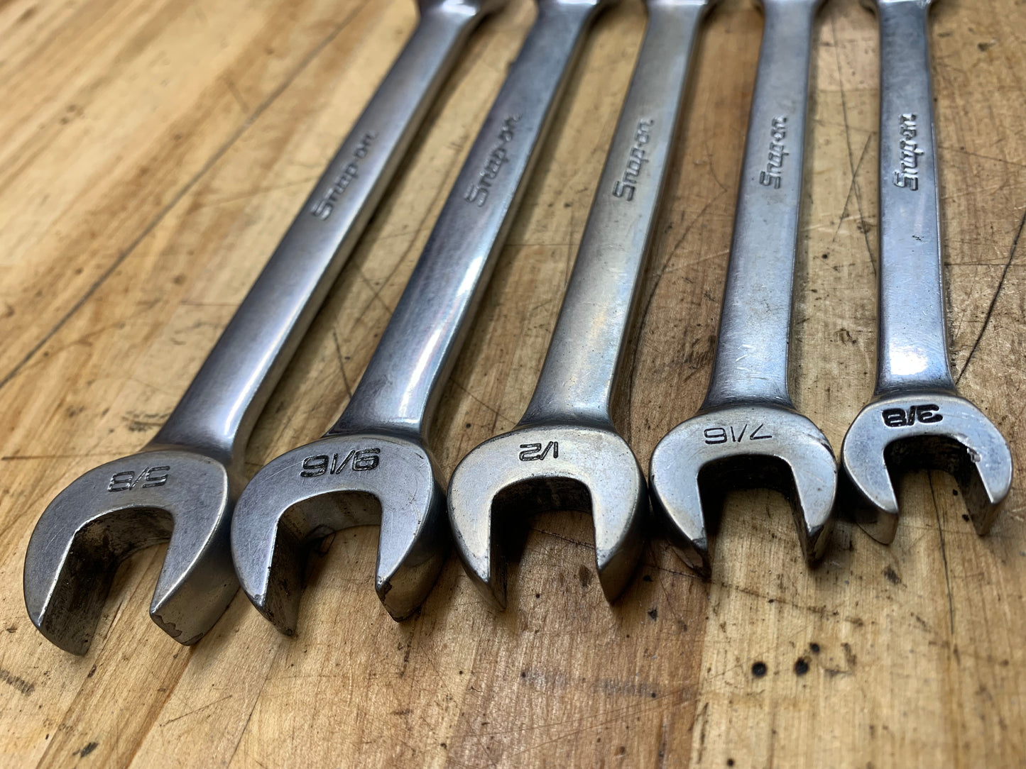 Snap On SAE Flare/Open wrench set 5pc RXFS605B