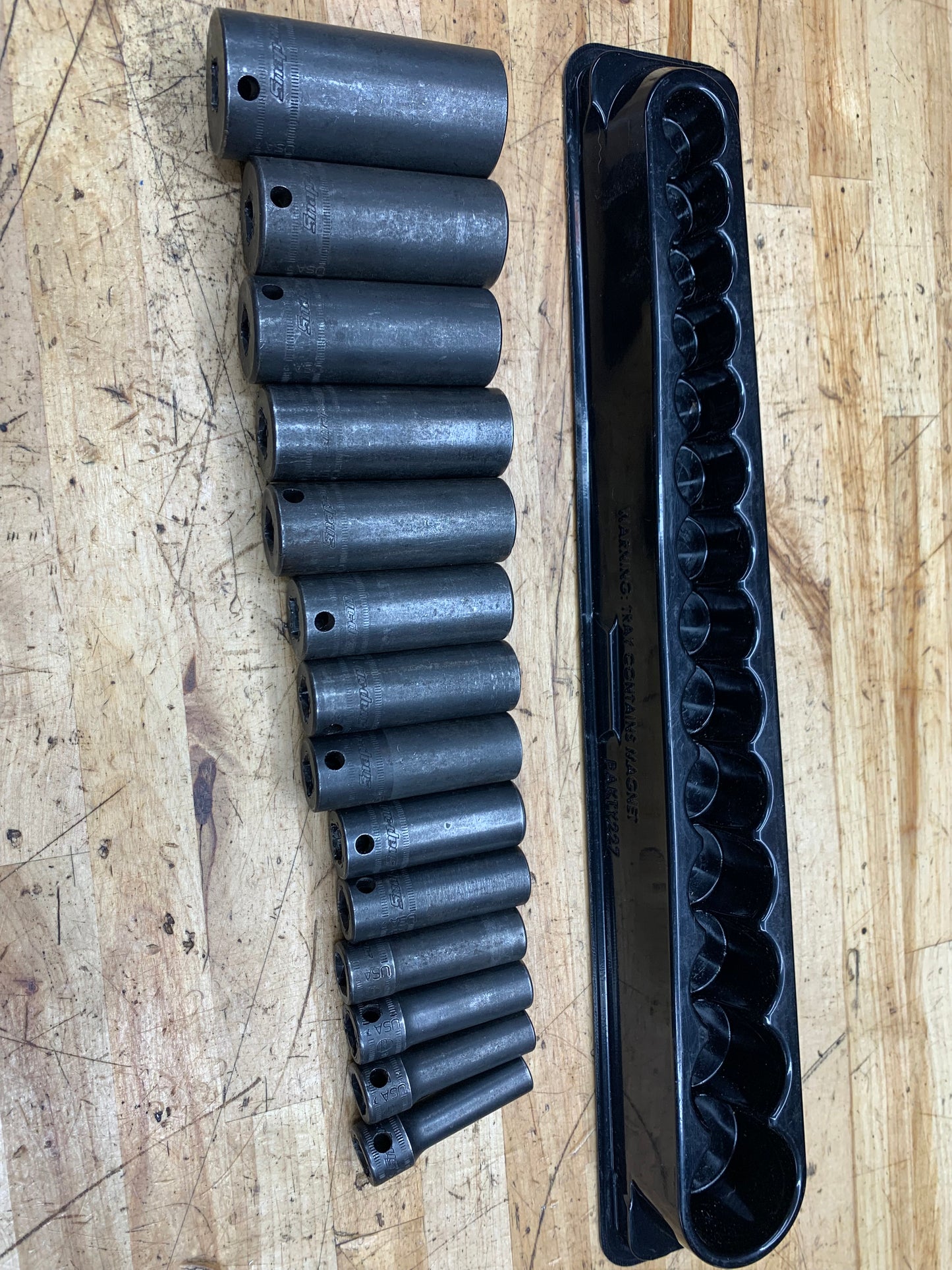 Snap On 3/8” Metric Deep Impact Socket Set 14pc 8-24mm USA  214SIMFMYA