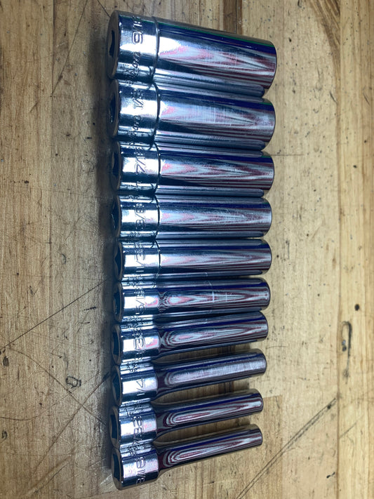 Snap On 1/4” SAE deep socket set 10pc.  110YTMSY