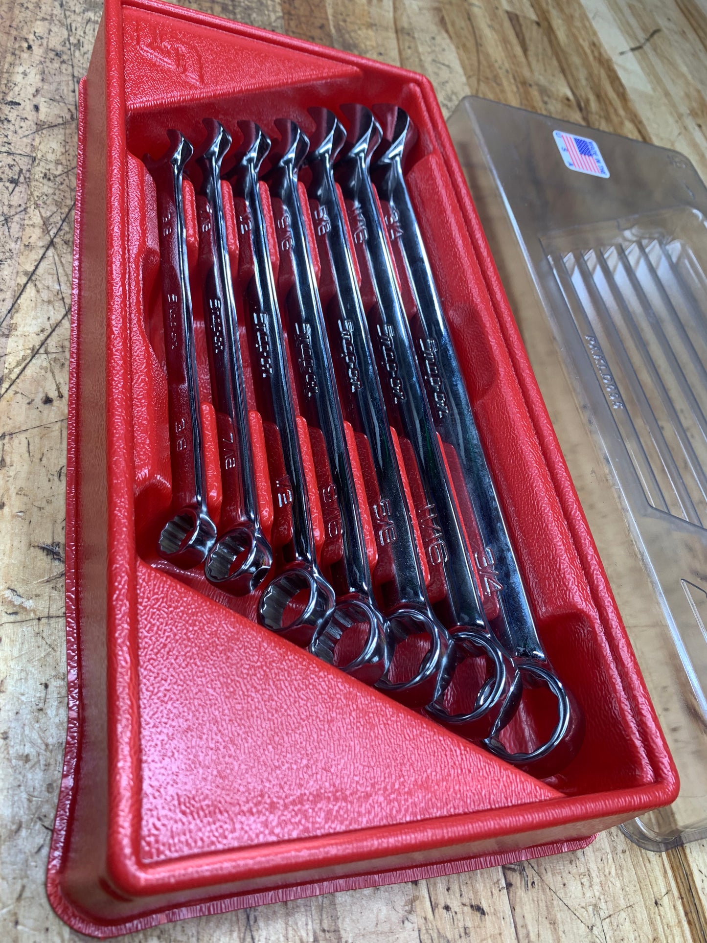Snap On SAE Combo Wrench Set Flank Drive 7pc BRAND NEW USA SOEX707