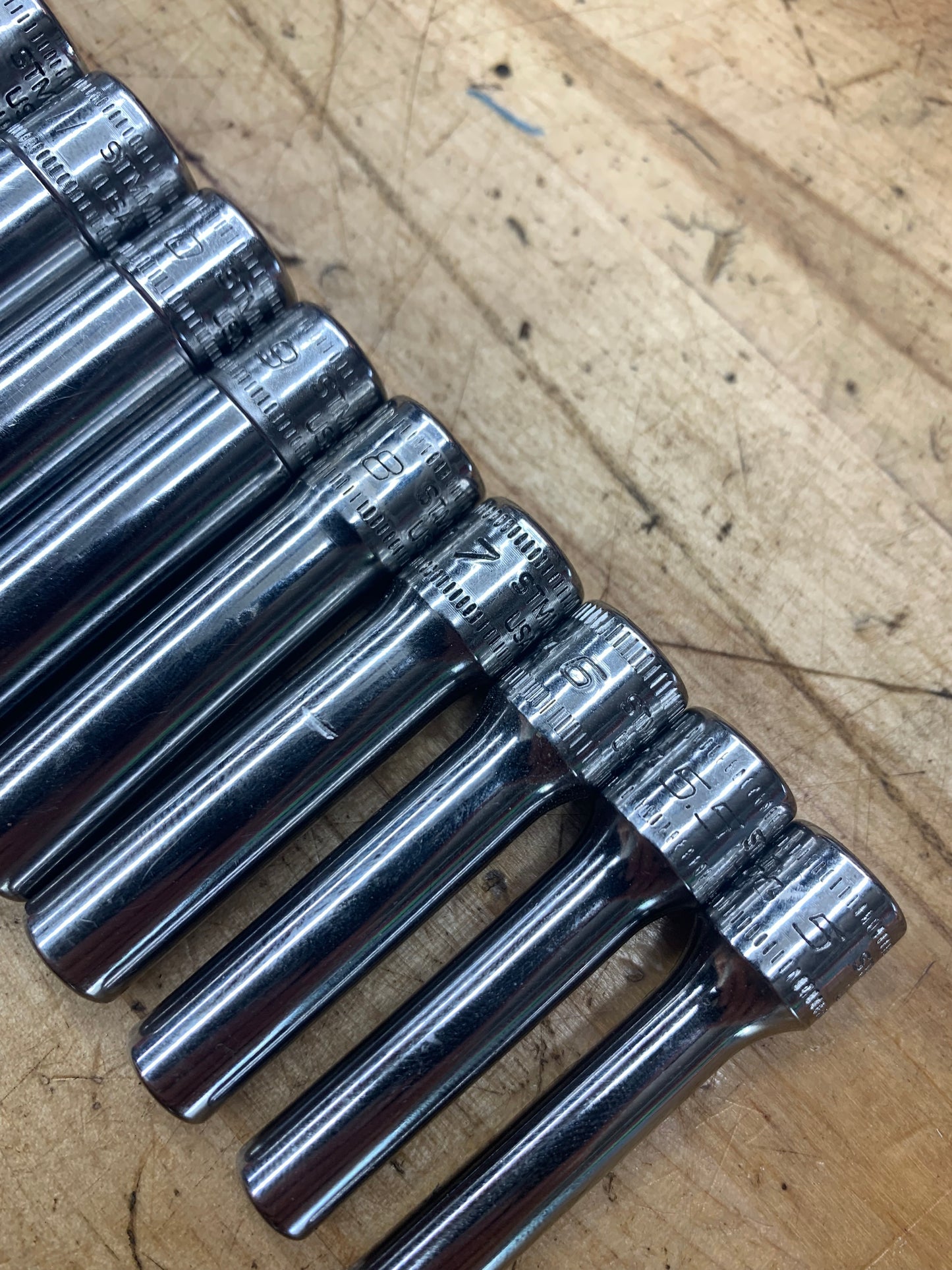 Snap On 1/“4 Metric Deep Socket Set 12pc USA  112STMMY