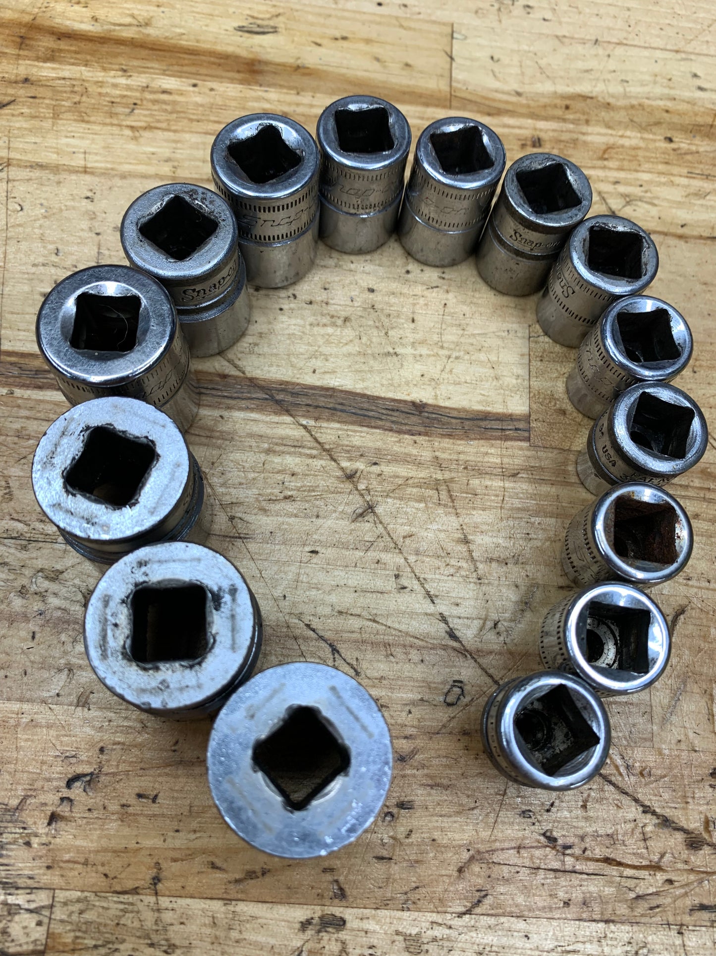 Snap On 3/8” Metric Shallow Socket Set 16pc. USA 6-20mm