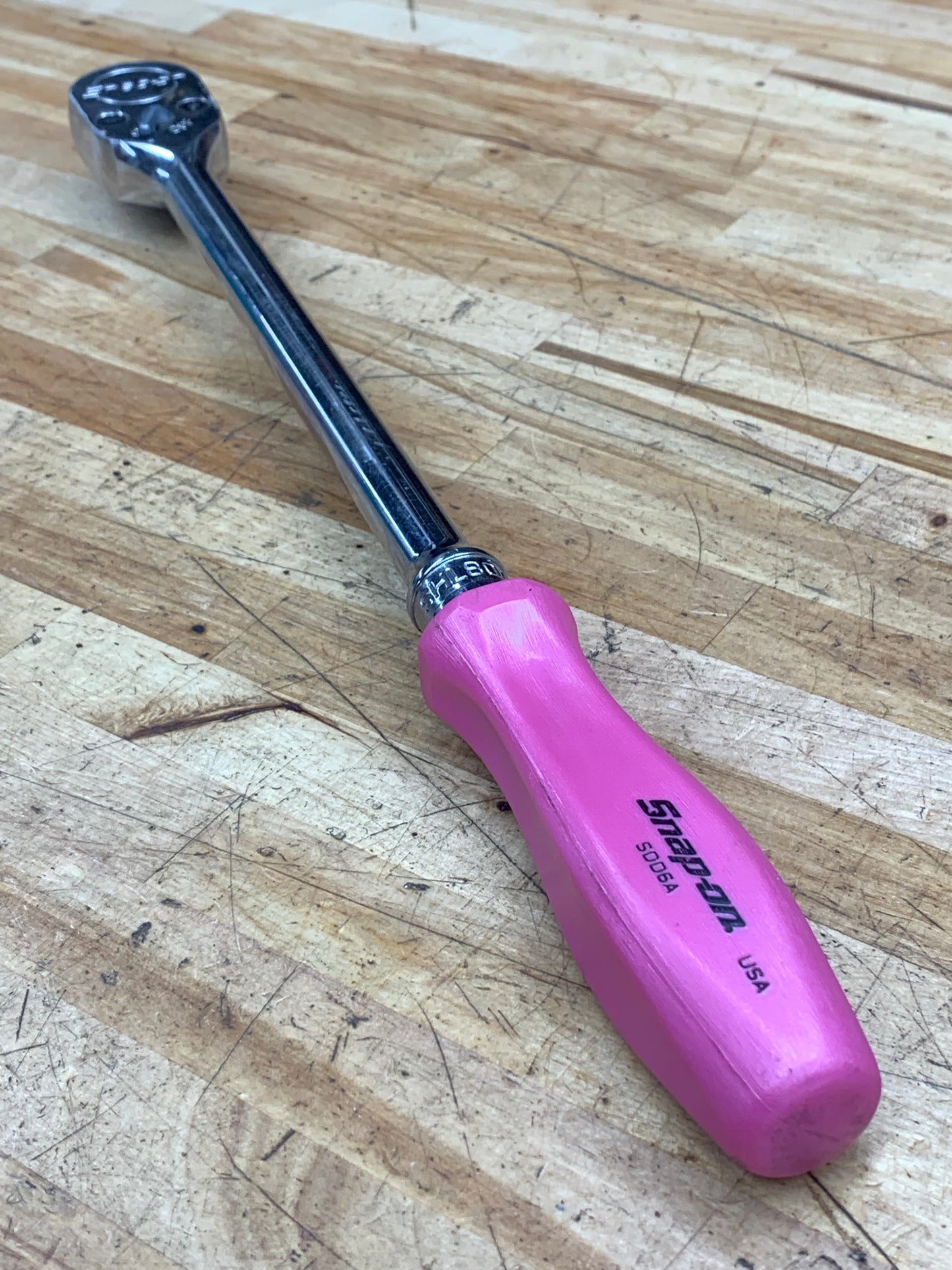 Snap On 1/2" Long Ratchet Pink Hard Handle SHL80A