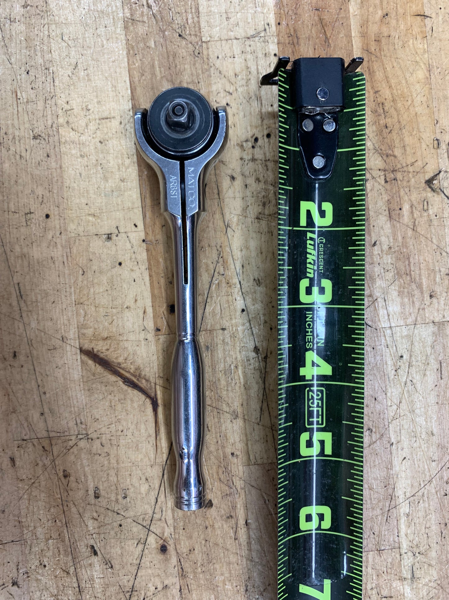 Matco 1/4" Swivel Head Ratchet READ DESCRIPTION AR6ST