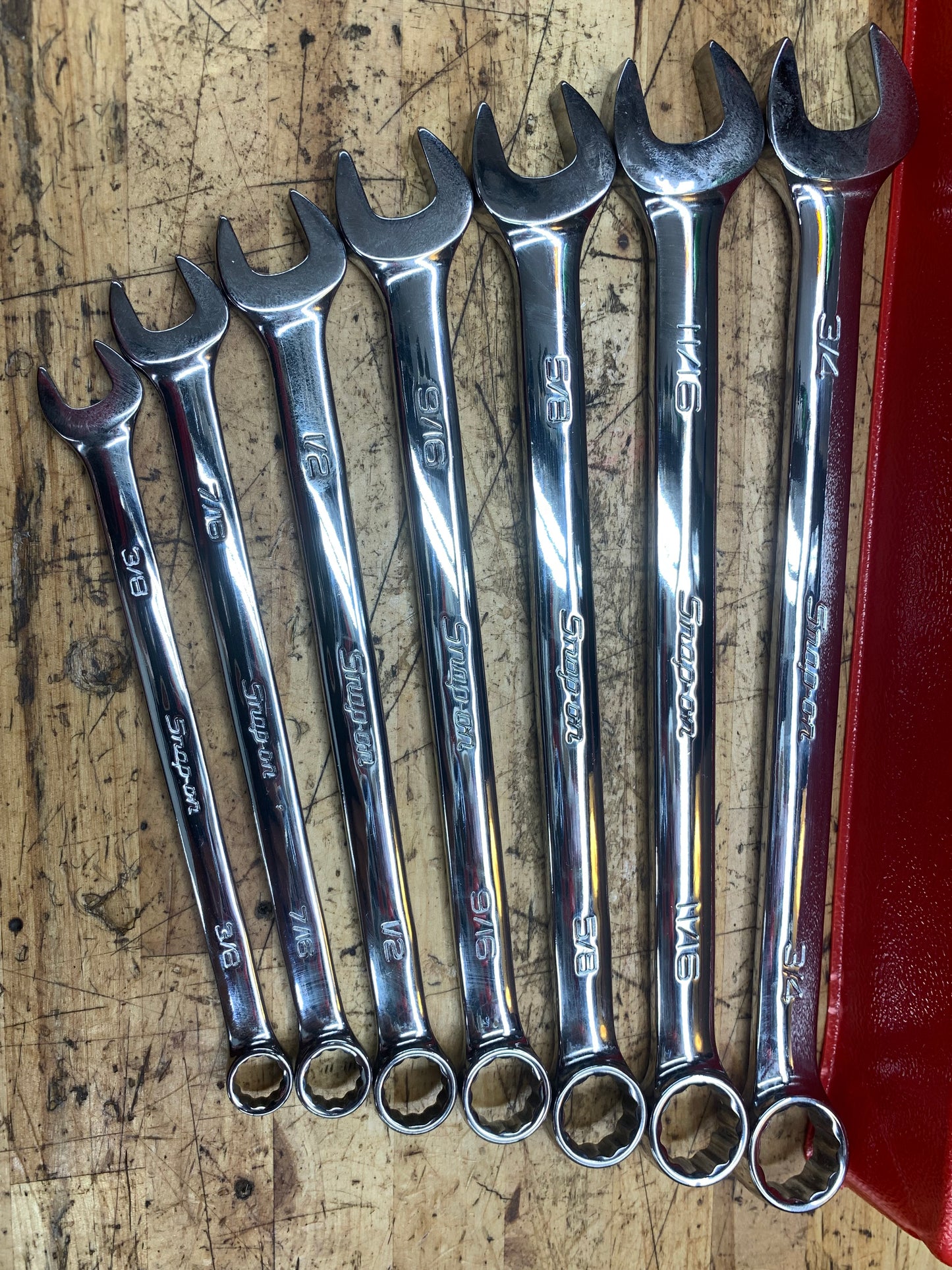 Snap On SAE Combo Wrench Set Flank Drive 7pc BRAND NEW USA SOEX707