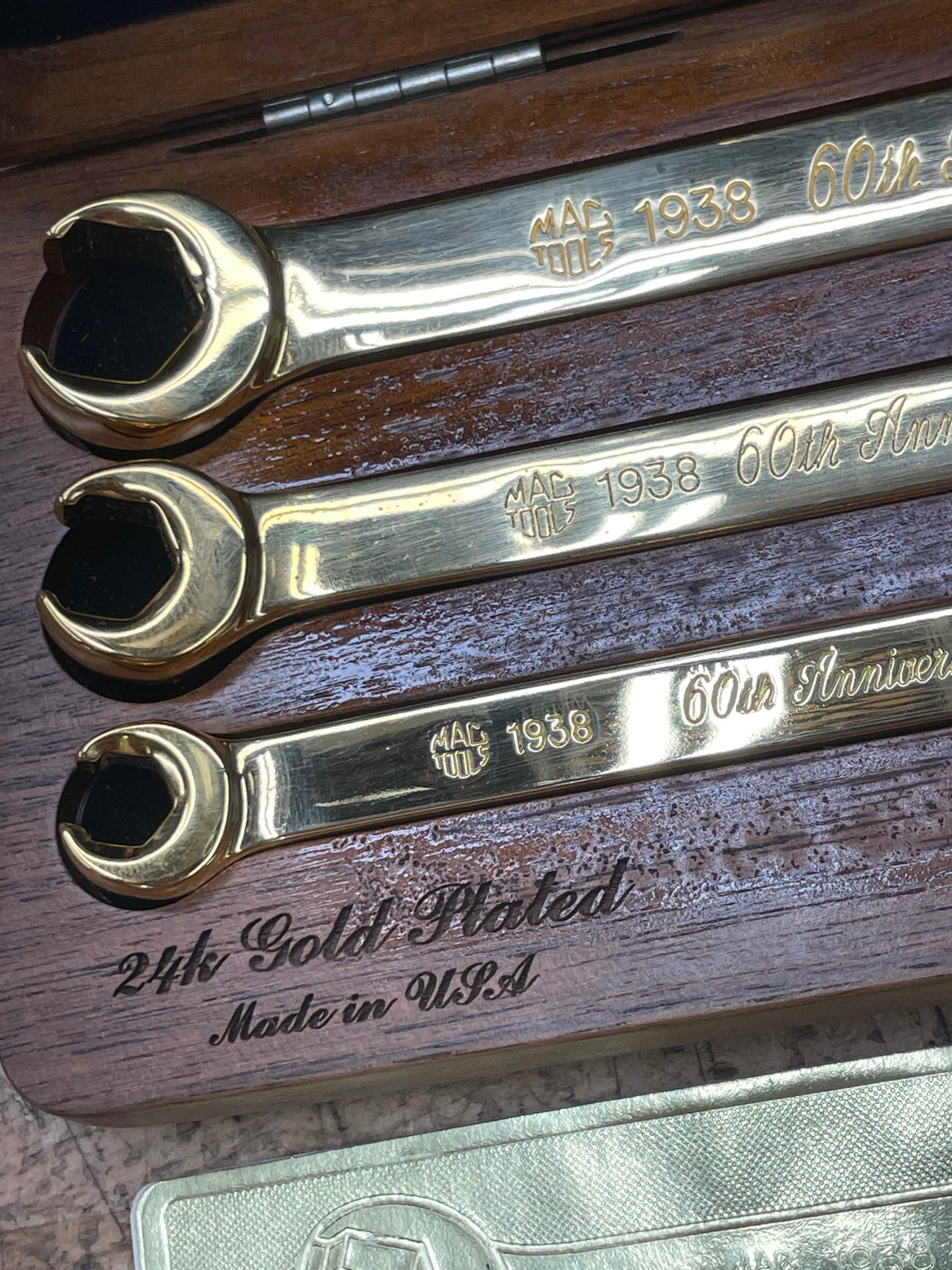 Mac Tools 1998 60th Anniversary Limited Edition 24k Gold Plated Flare Wrench Set USA 1998GOLD