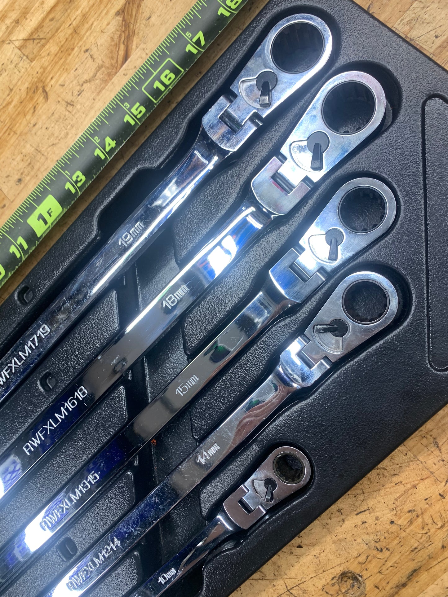 Matco Metric Long Ratcheting Flex Head Wrench Set 5pc SRFBXLM52TA