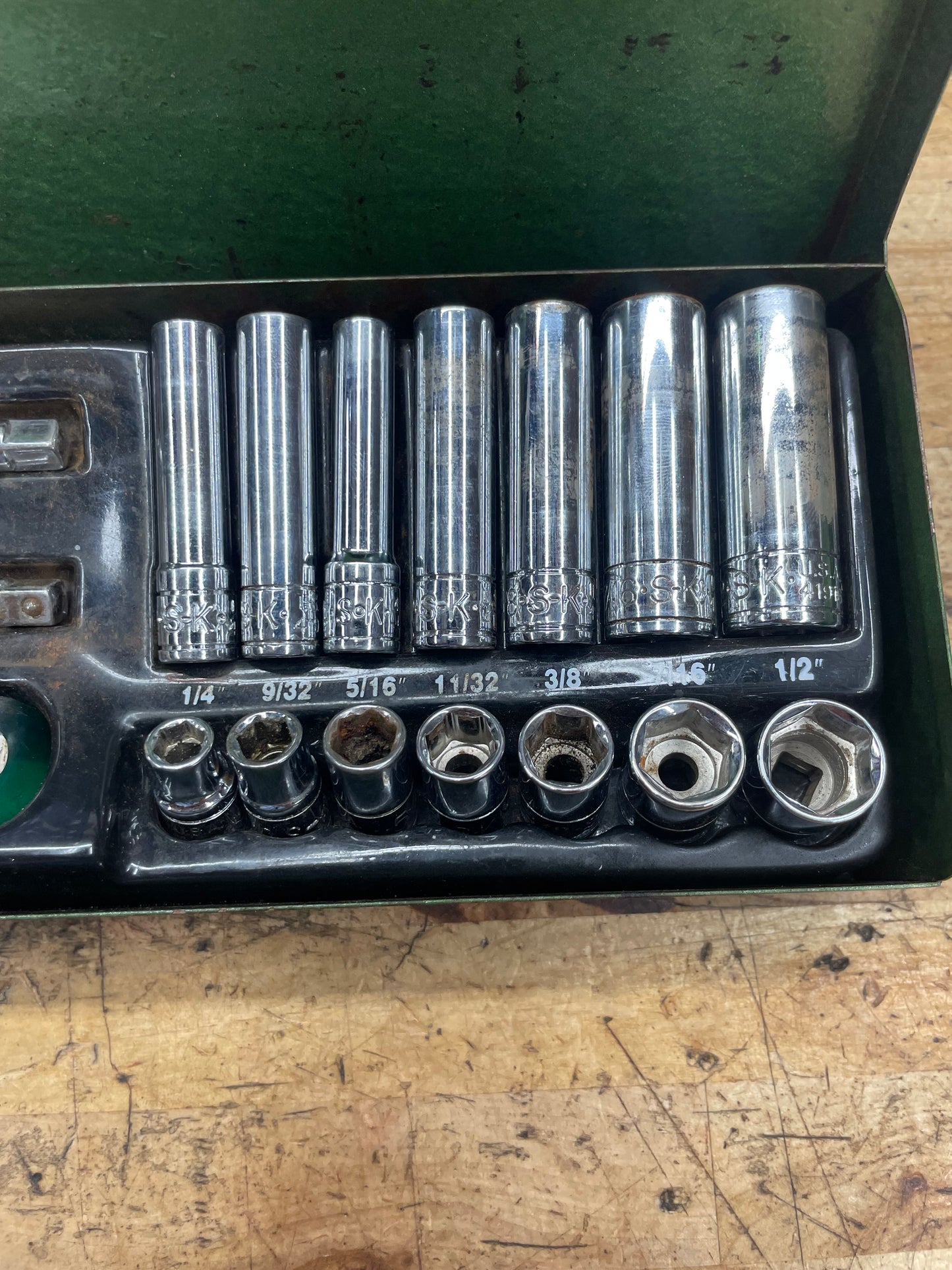 SK 1/4” Socket And Ratchet Set SAE/Metric USA