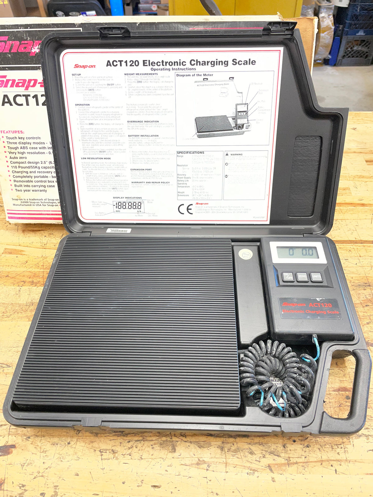 Snap On Electronic Charging Refrigerant Scale ACT120