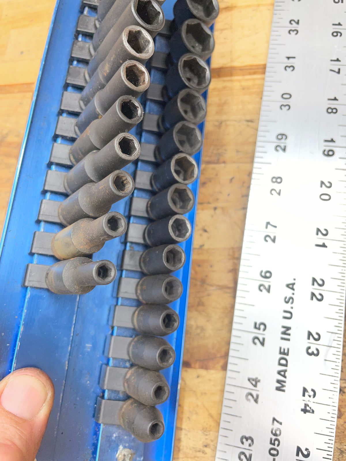 Expert 1/4” SAE & Metric, Deep & Shallow Impact Socket Set Tray E041642