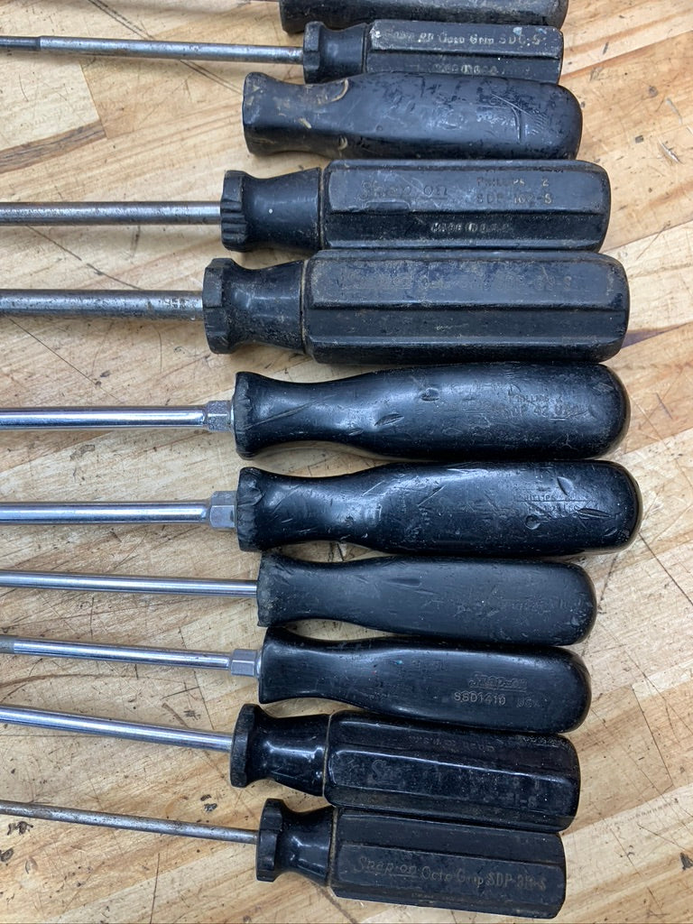 Snap On Vintage & Octo Grip Screwdriver BIG BUNDLE 35pc USA