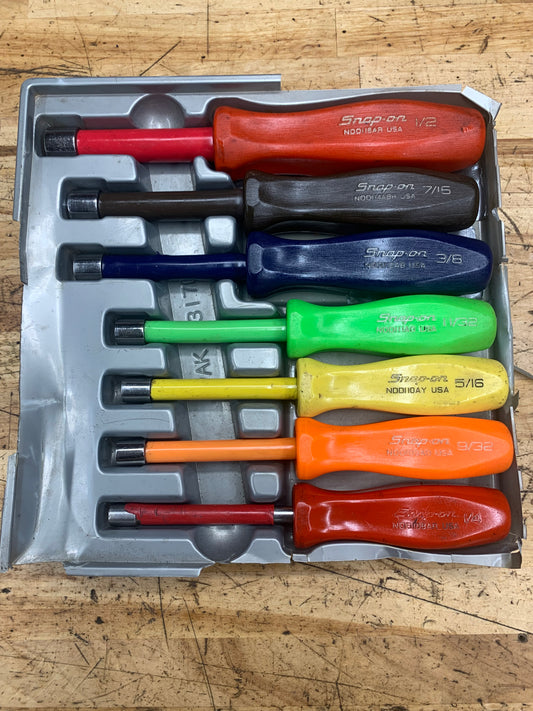 Snap On SAE Nut Driver Set 7pc Set USA NDD1070A