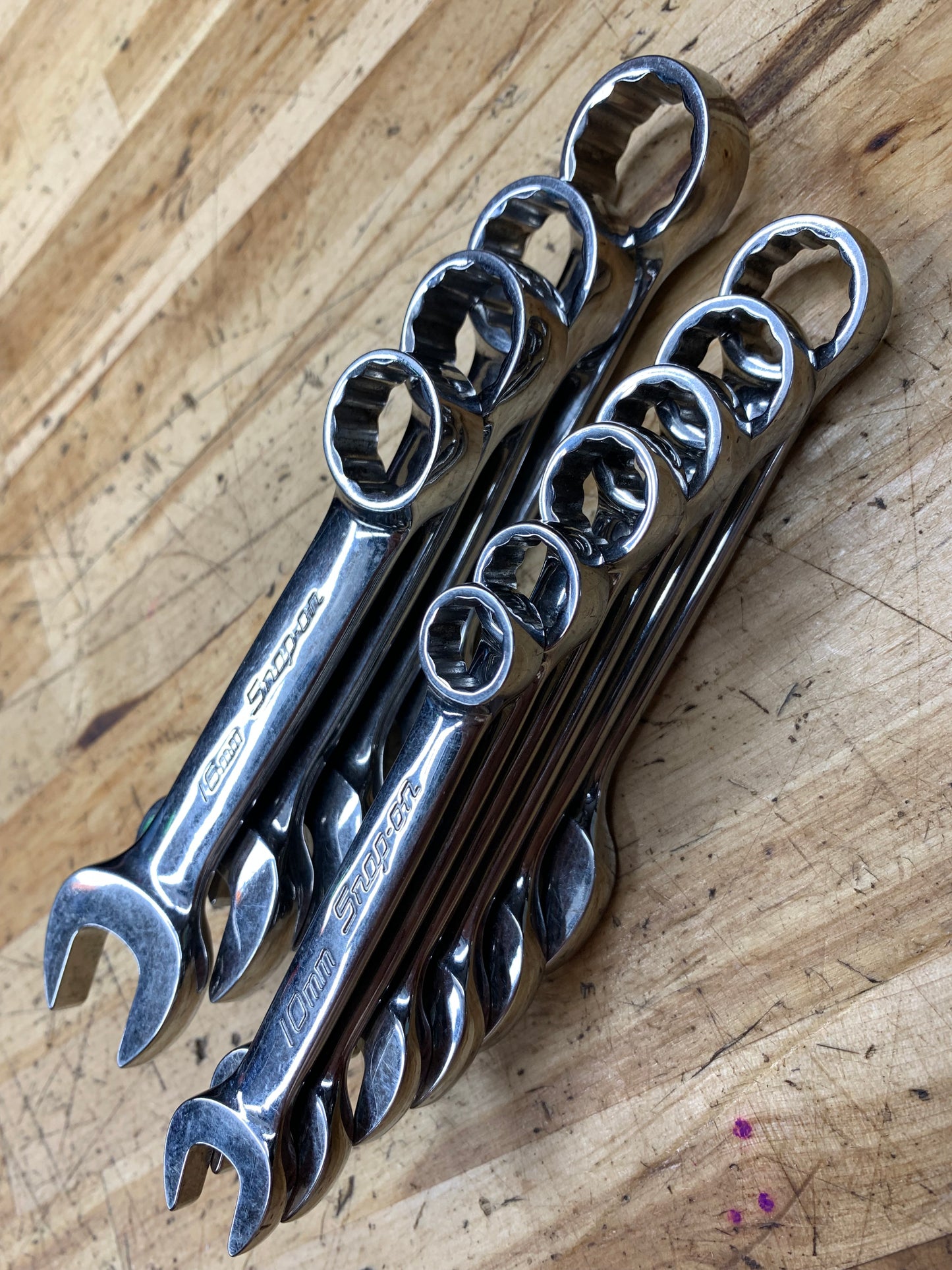 Snap On Metric Stubby Wrench Set 10-19mm 10pc  USA OXIM710B