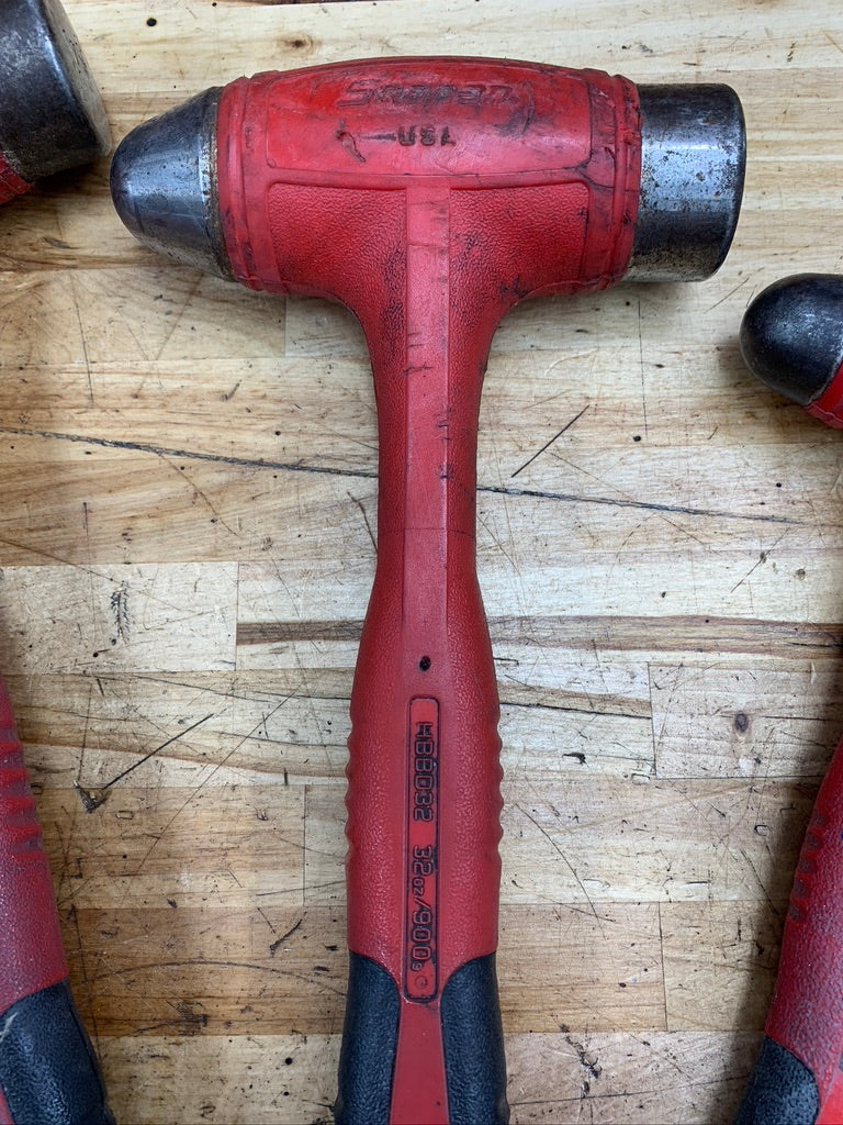 Snap On Ball Peen Hammer Set Deadblow 3pc 16oz, 32oz, 40oz