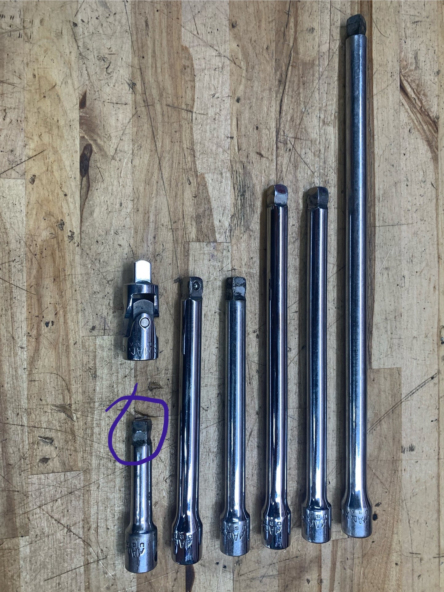 Mac Tools 3/8” Swivel Extension set & Universal