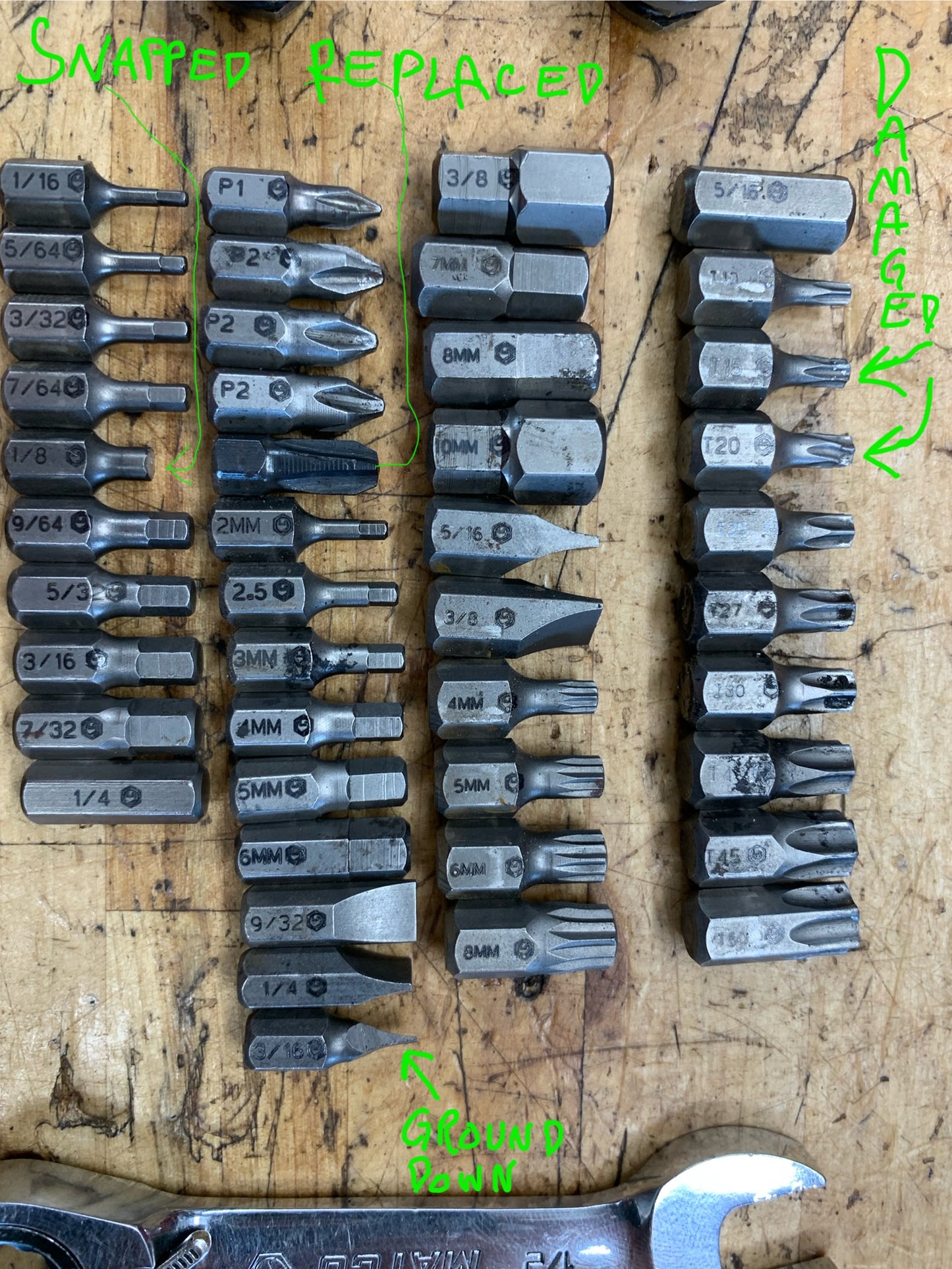 Matco 44pc Ratcheting Wrench Low Profile Bit Set SRB44PC