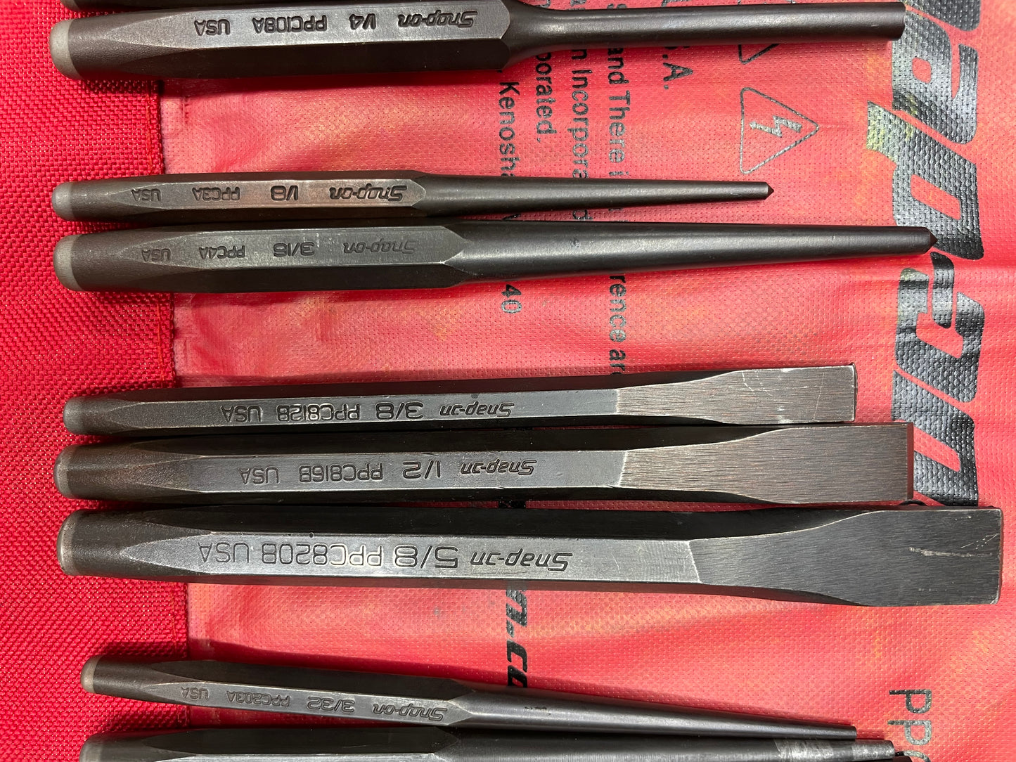 Snap On Punch/Chisel Set 15pc USA PPC715BK