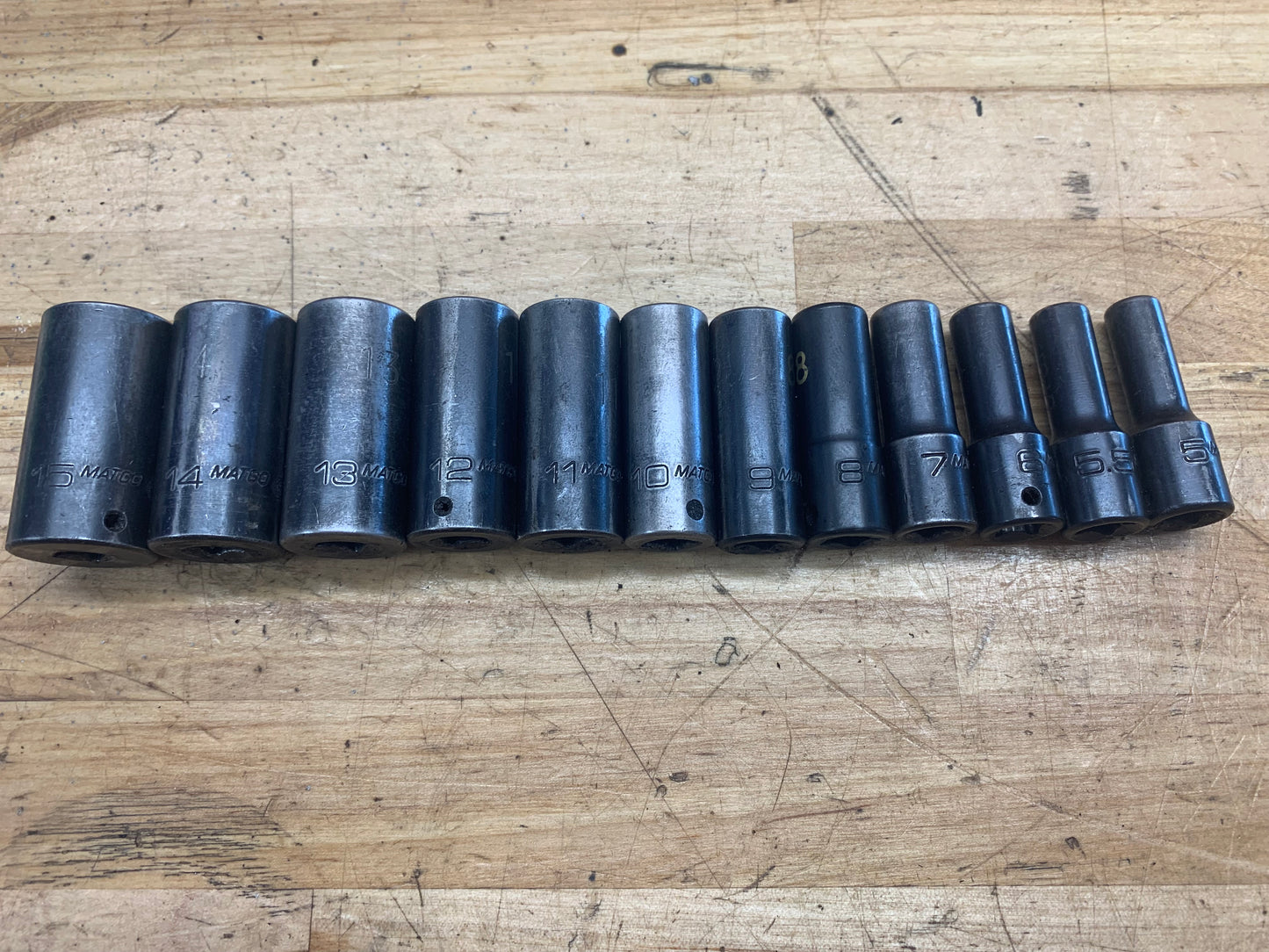 Matco 1/4” Metric Impact Deep Socket Set SADPM146V