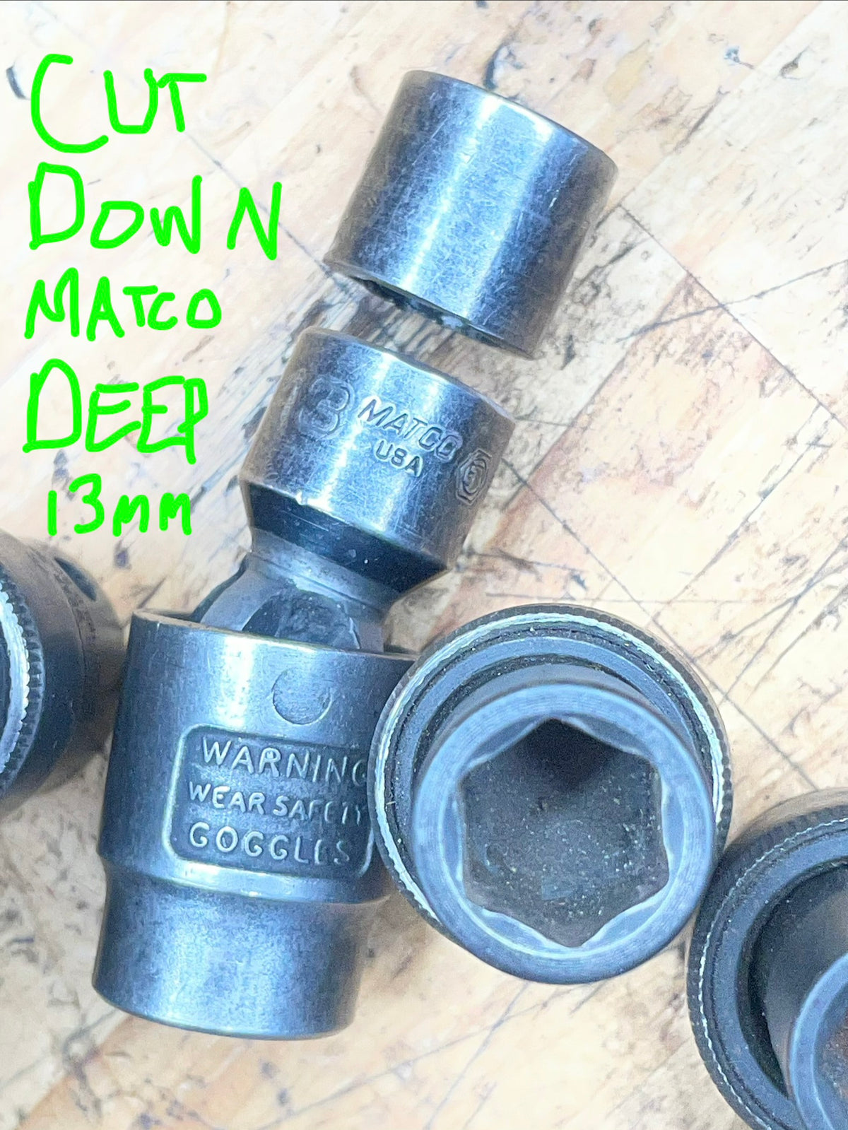 GP* 3/8” Metric Impact Shallow Swivel Universal Socket Set 10-19mm 1210UM
