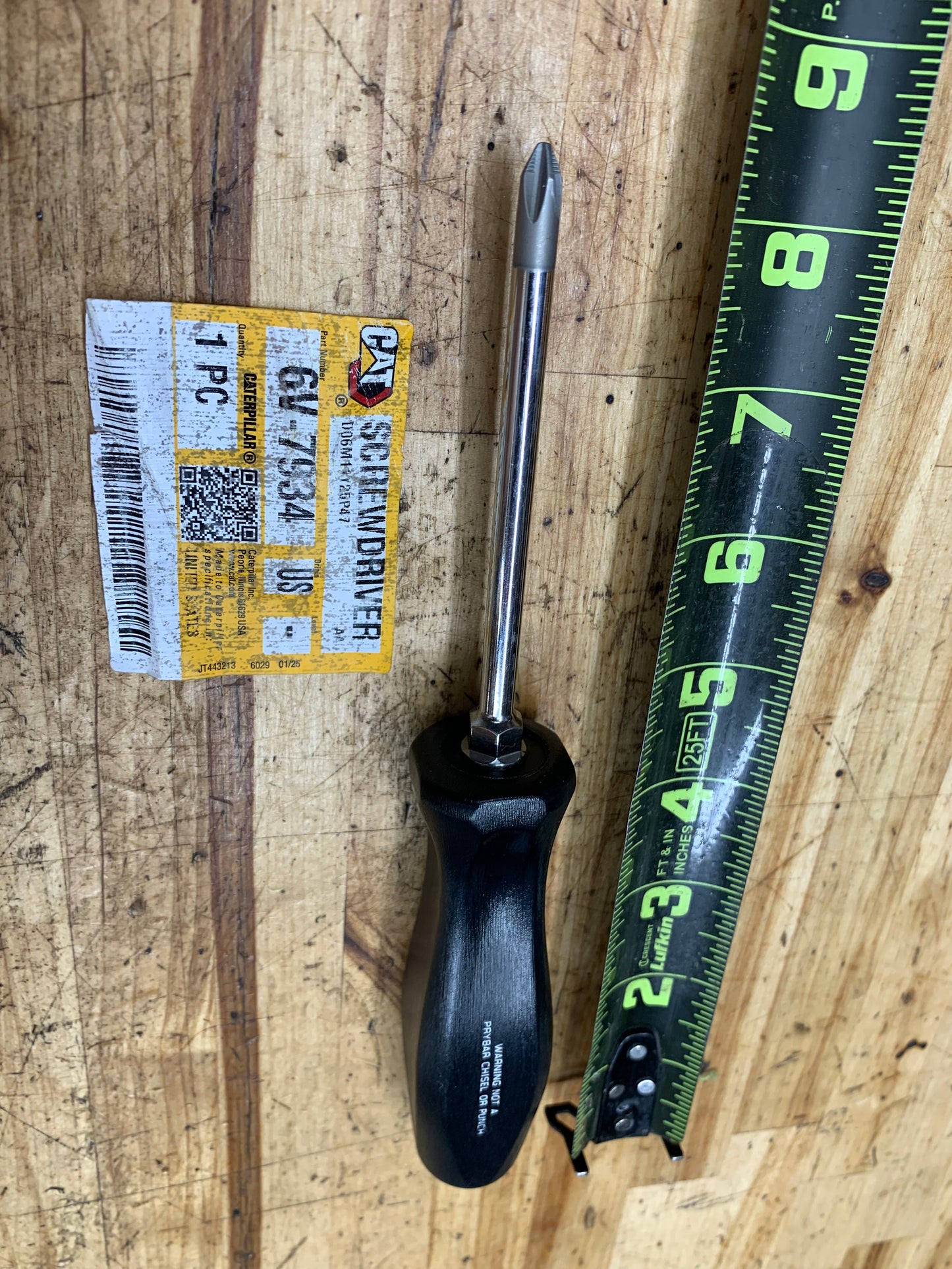 CAT No.2 Phillips Screwdriver Hard Handle USA 6V-7934