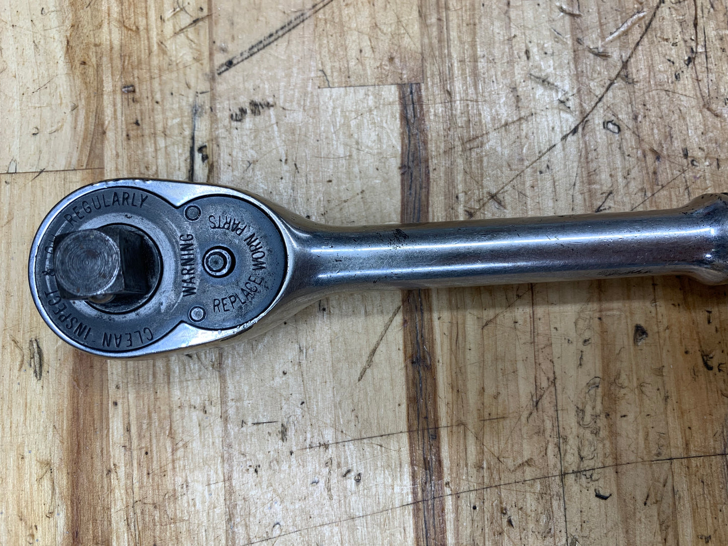Snap On 1/2" Vintage 1985 Chrome Handle Ratchet USA SL710
