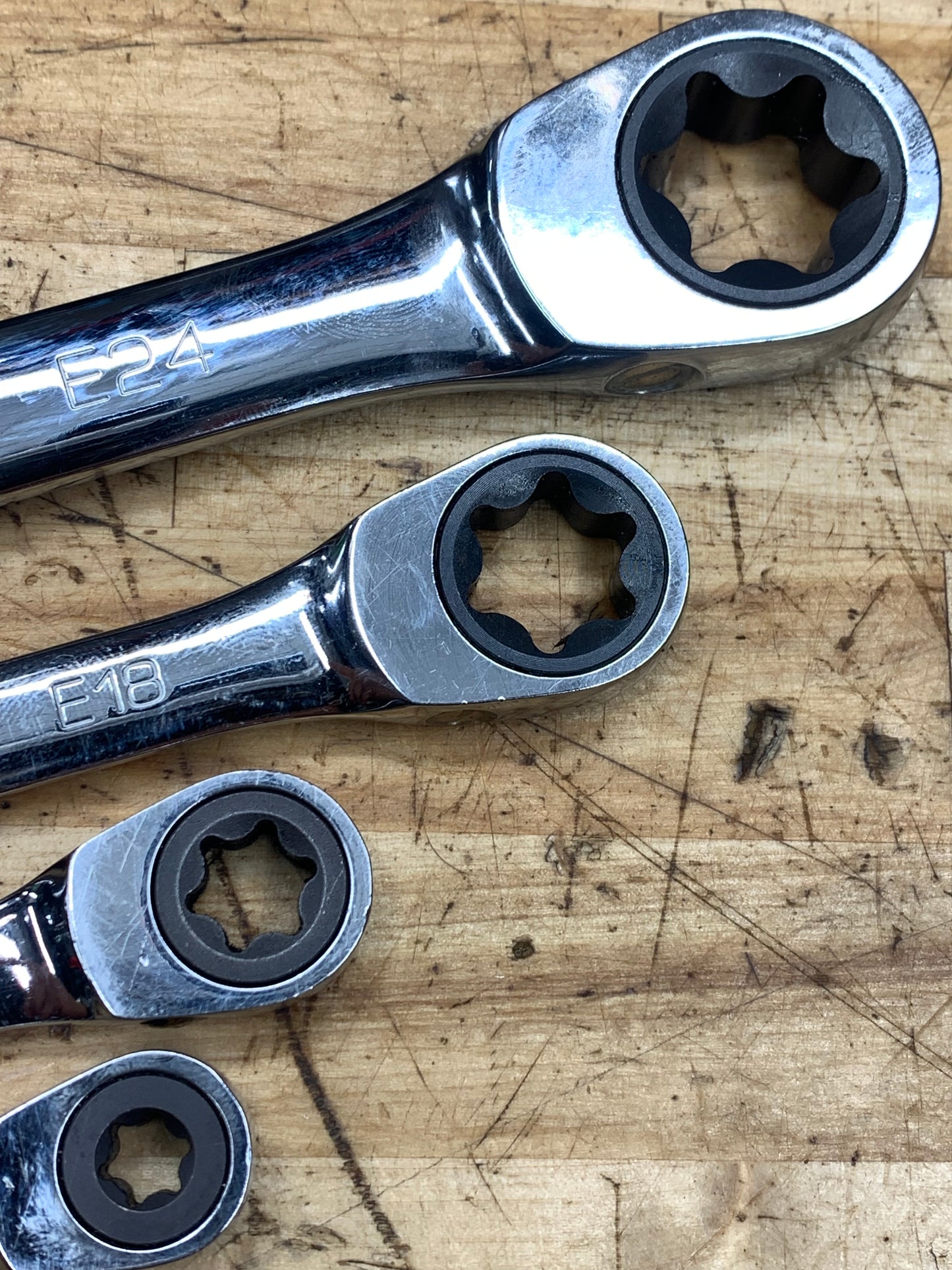 Matco Ratcheting E-Torx Ratcheting Double Box Wrench Set 4pc 7GRXR