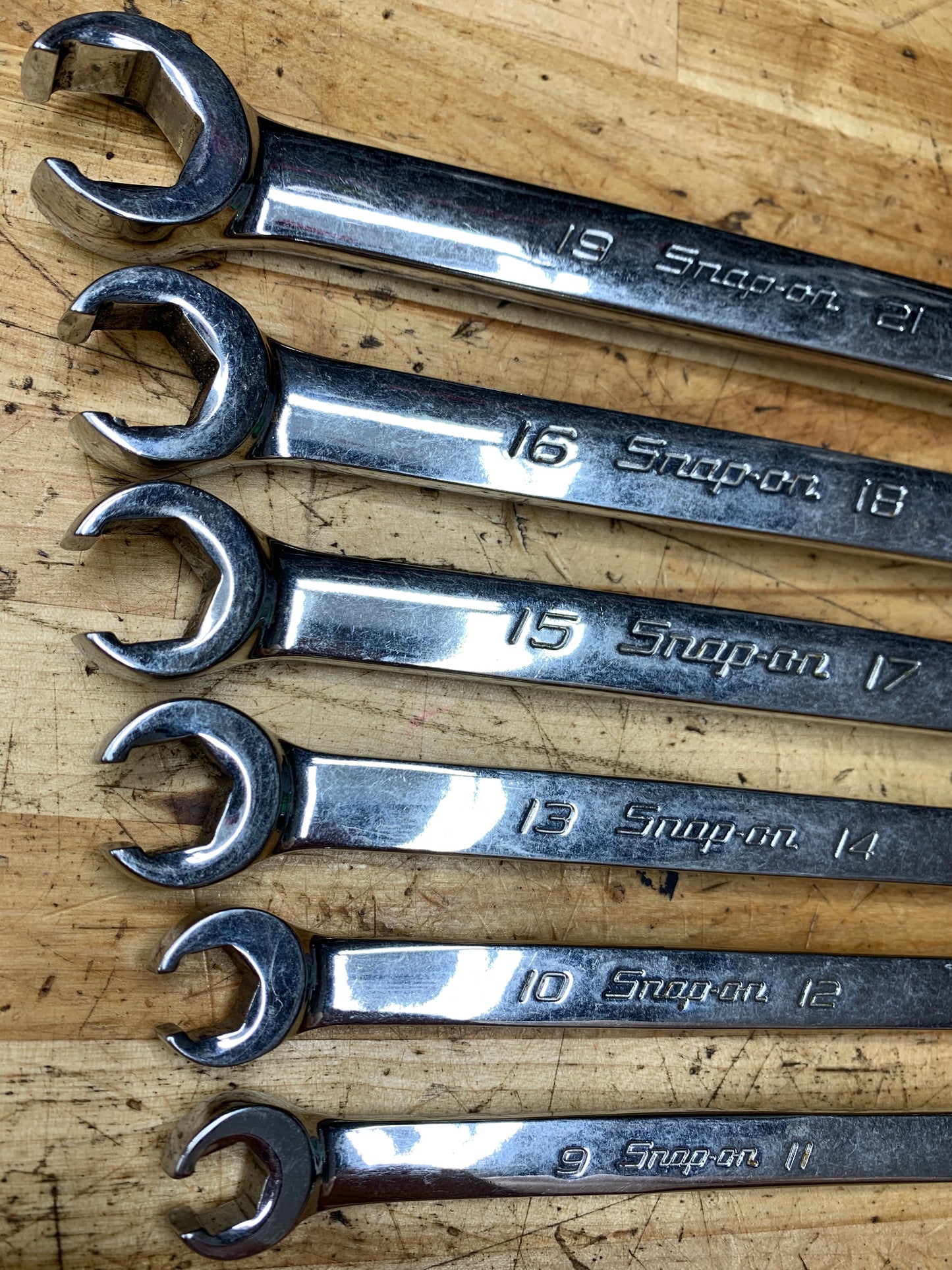 Snap On Metric Flare Wrench Set 9-21mm 6pc USA RXFMS606B