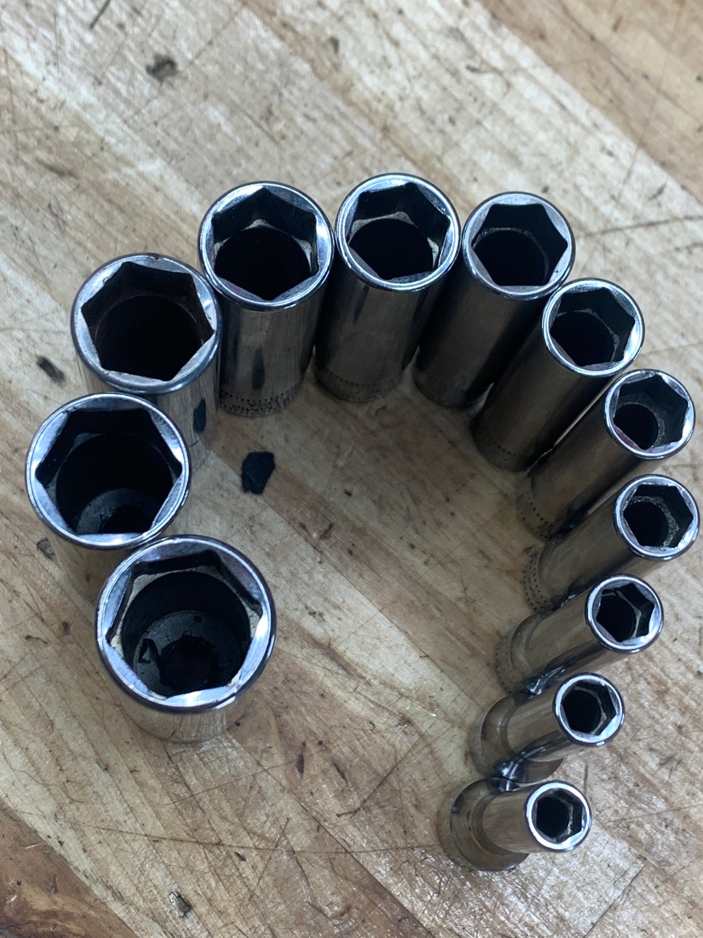 Snap On 1/“4 Metric Deep Socket Set 12pc USA  112STMMY