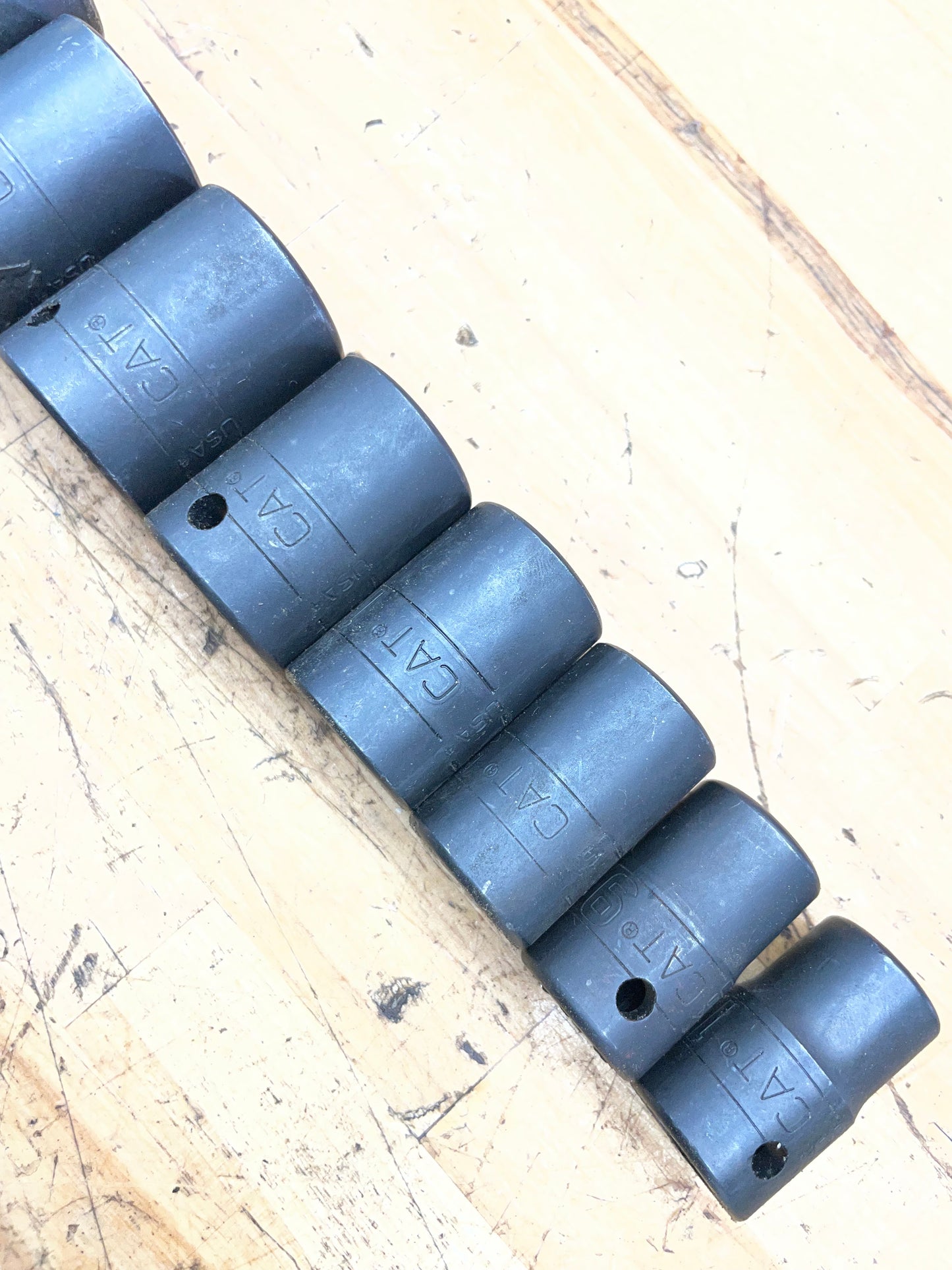 CAT by Snap On 1/2” SAE Impact Shallow Socket Set 11pc USA 1/2” to 1-1/8”