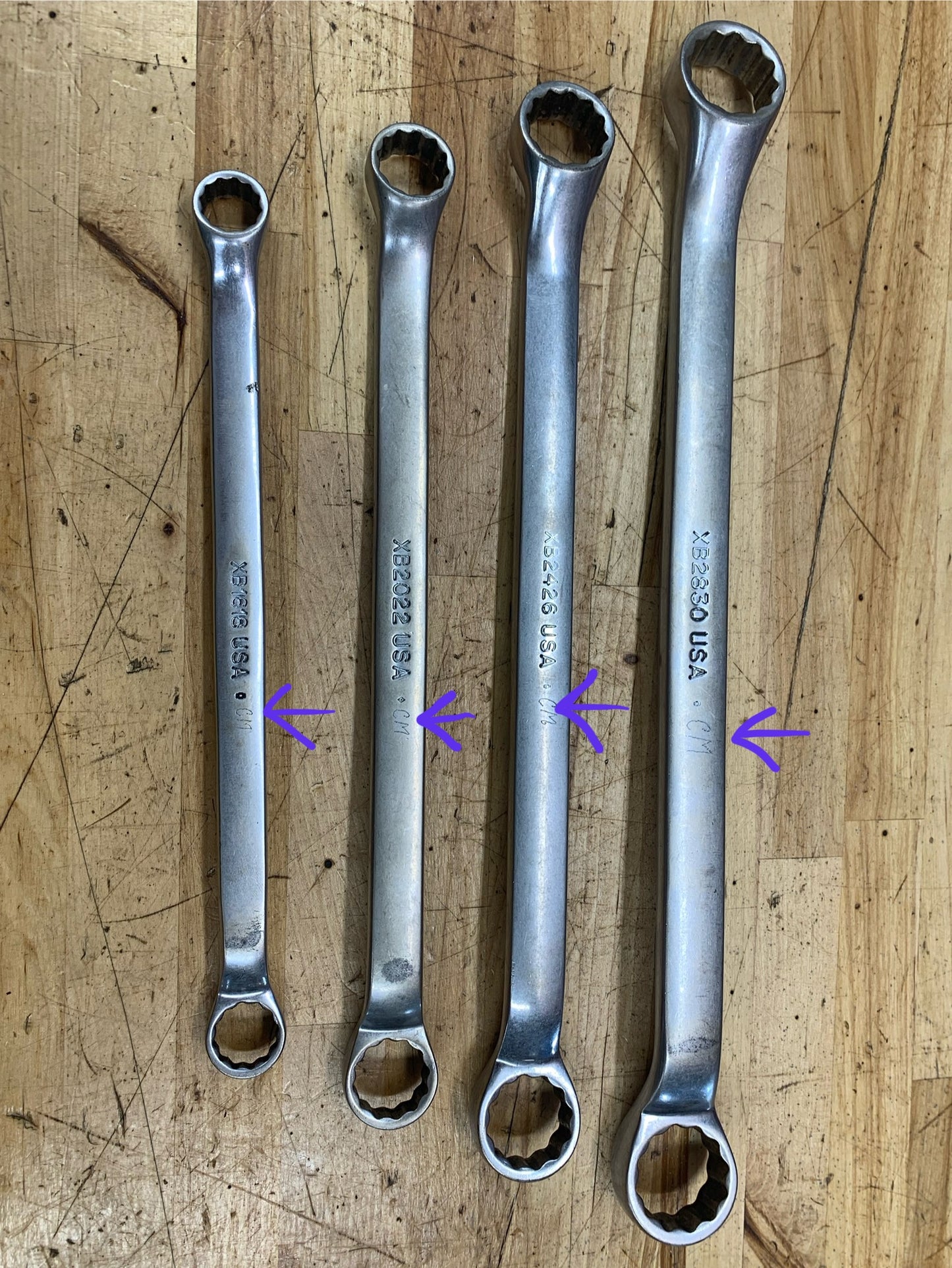 Snap On SAE Offset Box Wrench set 4pc