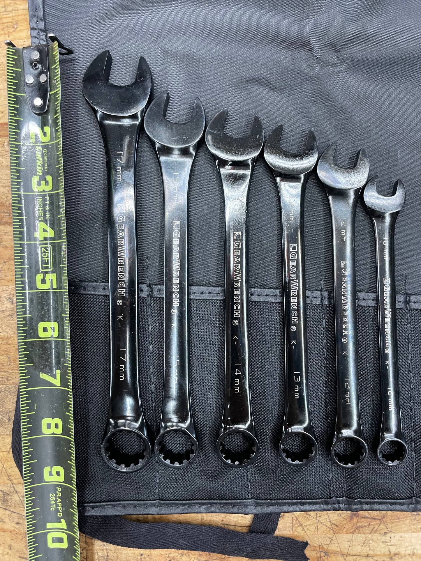 Gearwrench Metric Combo Wrench Set RARE Gloss Black 6pc 10-17mm BRAND NEW