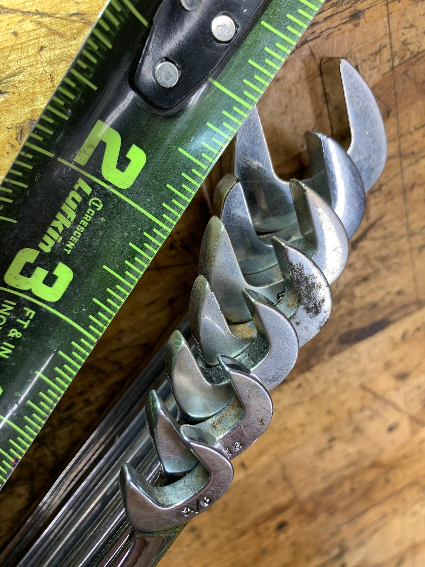 Snap On 7pc SAE Four Way Angle Open Wrench Set USA VS807B