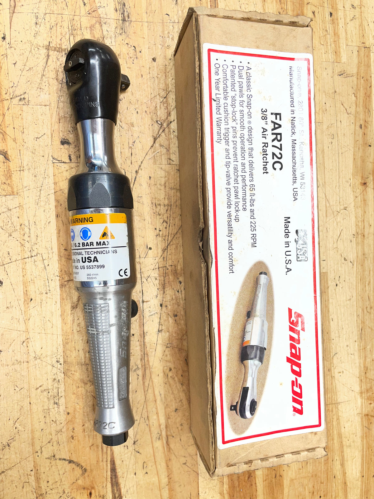 Snap On 3/8” Air Ratchet Pneumatic USA FAR27C